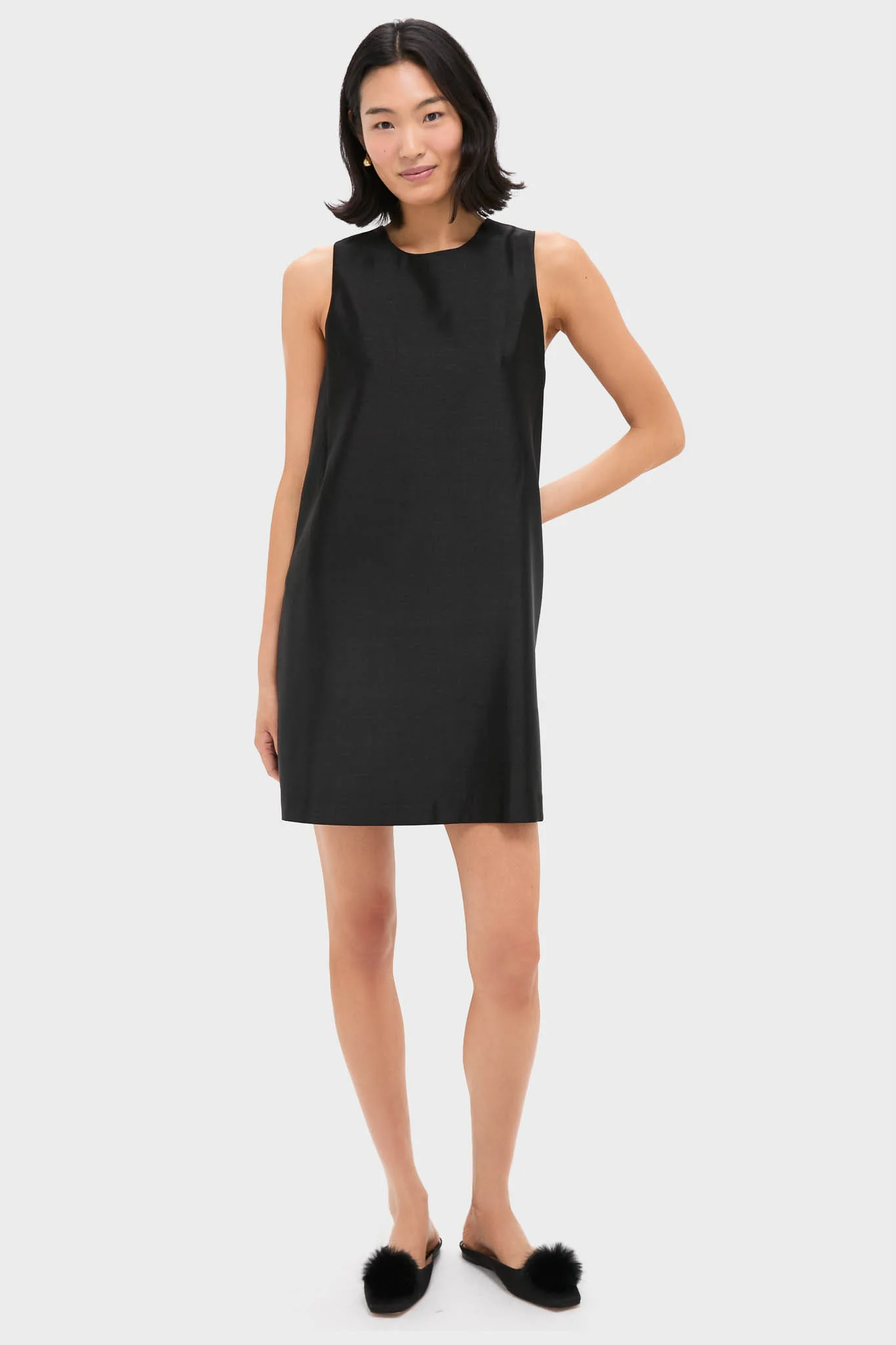Black Dupioni Marlowe Dress - Image 6