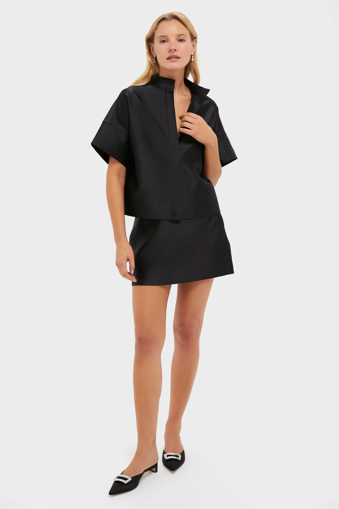 Black Dupioni Opal Skirt - Image 2