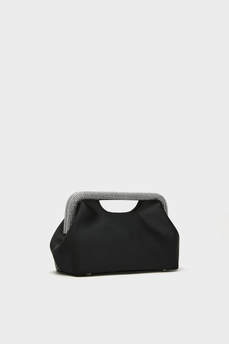 Black Eleanor Crystal Handle Bag - Image 5
