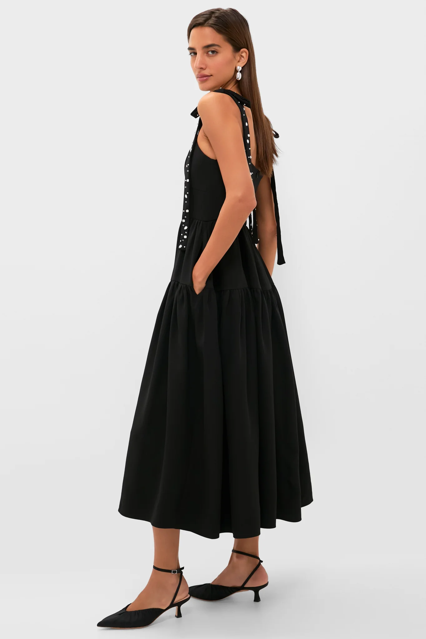 Black Embellished Agnes Maxi Dress - Image 4