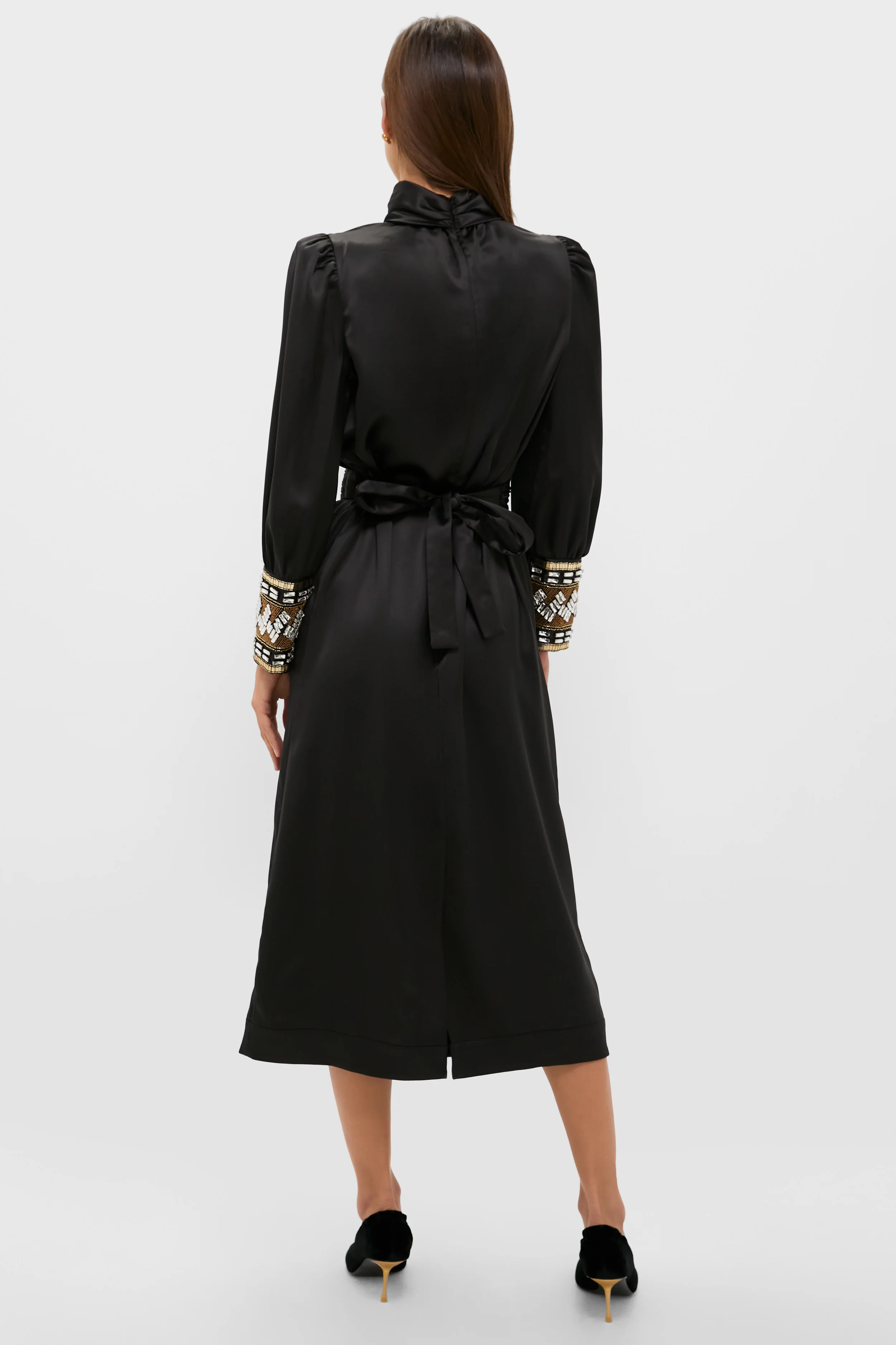 Black Embellished Faven Dress - Image 5
