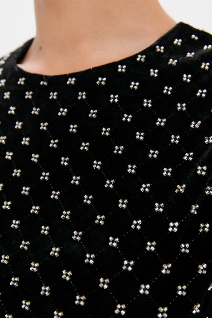 Black Embellished Velvet Antonia Maxi Dress - Image 2