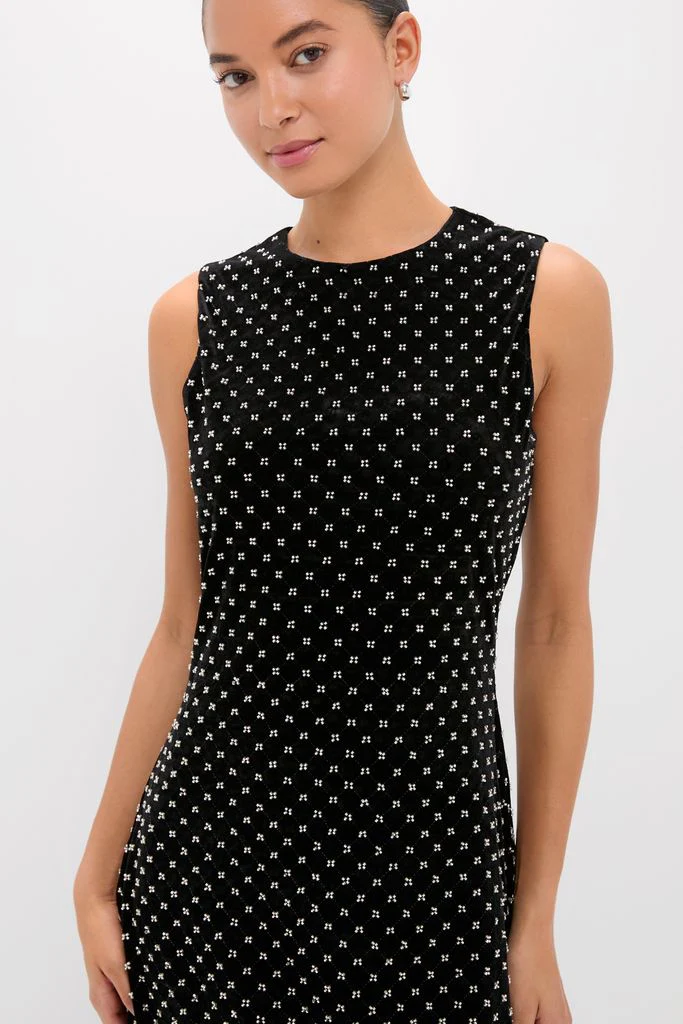 Black Embellished Velvet Antonia Maxi Dress - Image 5