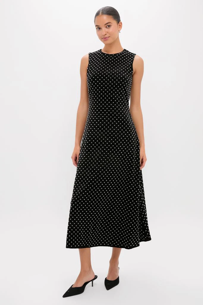 Black Embellished Velvet Antonia Maxi Dress - Image 7