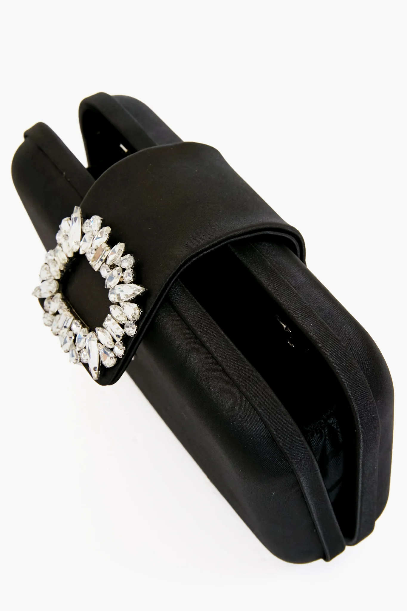 Black Emmy Crystal Trim Clutch - Image 2