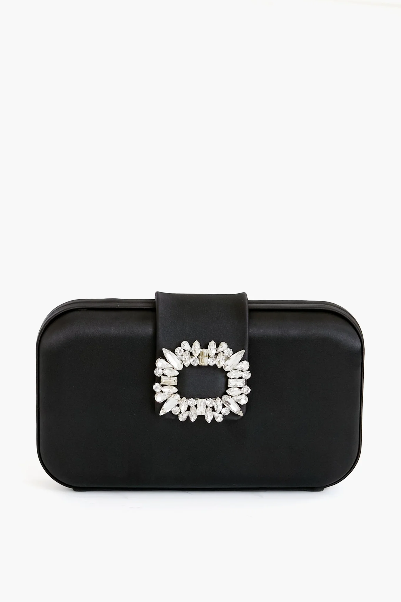 Black Emmy Crystal Trim Clutch - Image 3