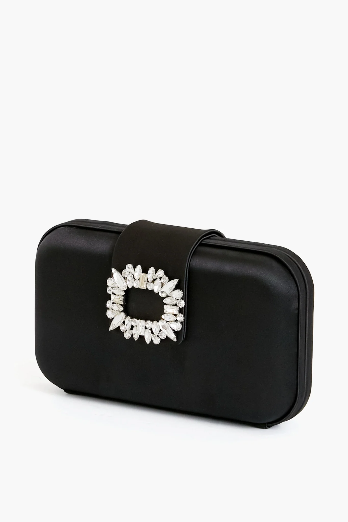 Black Emmy Crystal Trim Clutch - Image 4