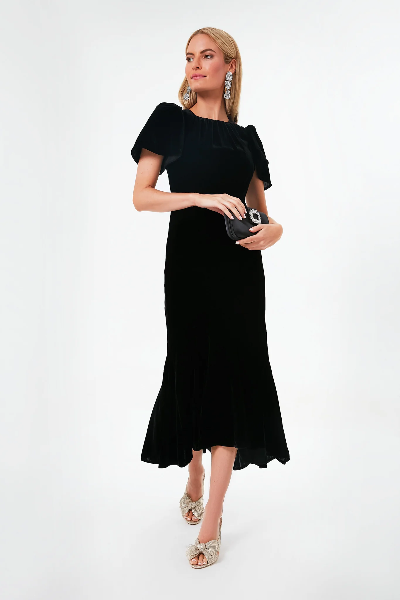 Black Emmy Crystal Trim Clutch - Image 6