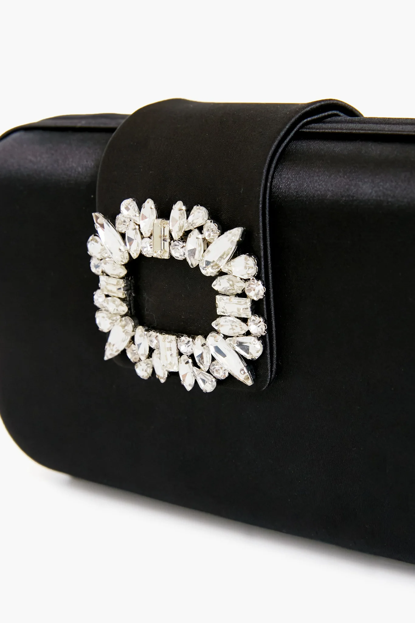 Black Emmy Crystal Trim Clutch - Image 8