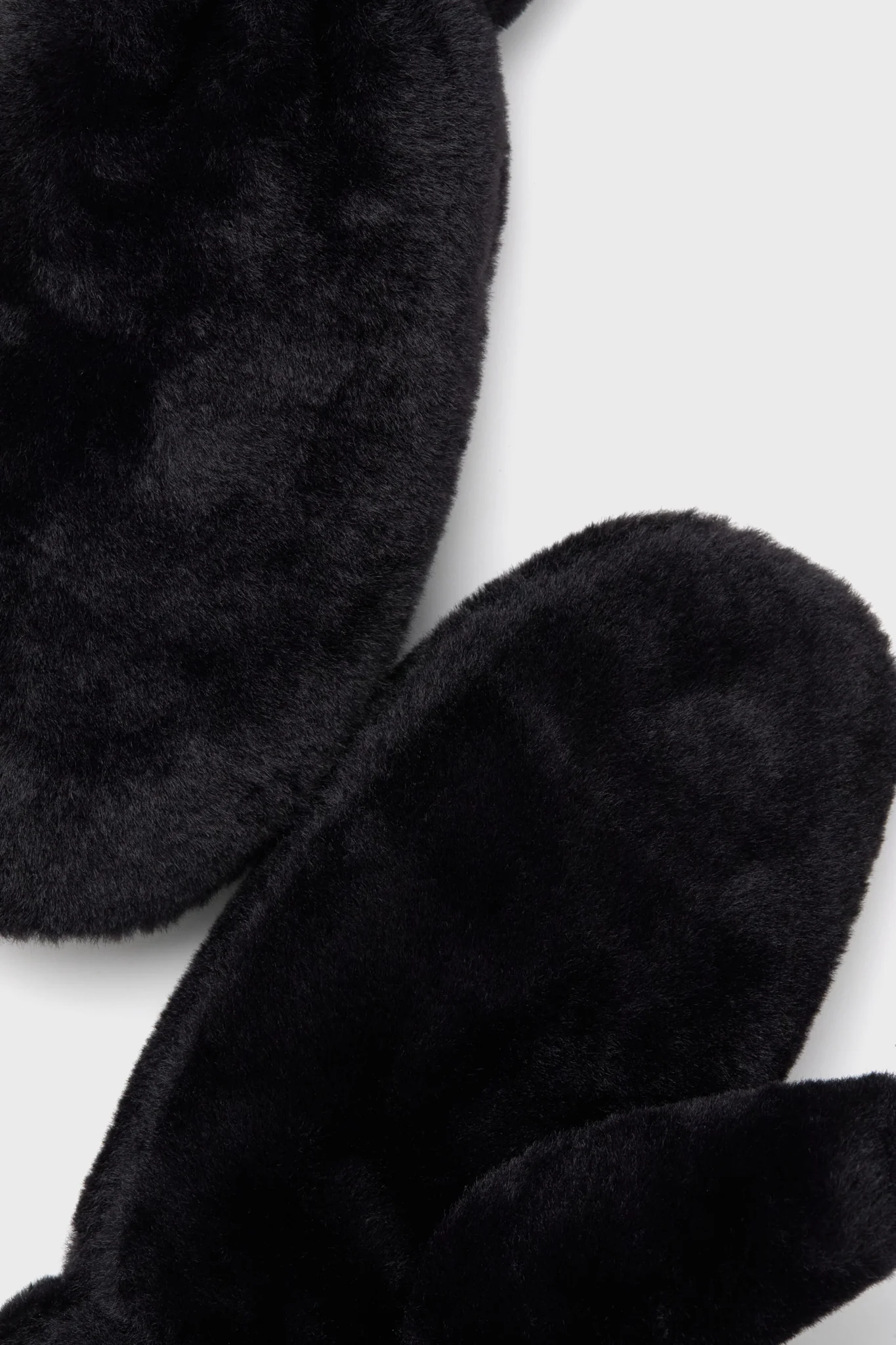 Black Faux Fur Mitten - Image 4