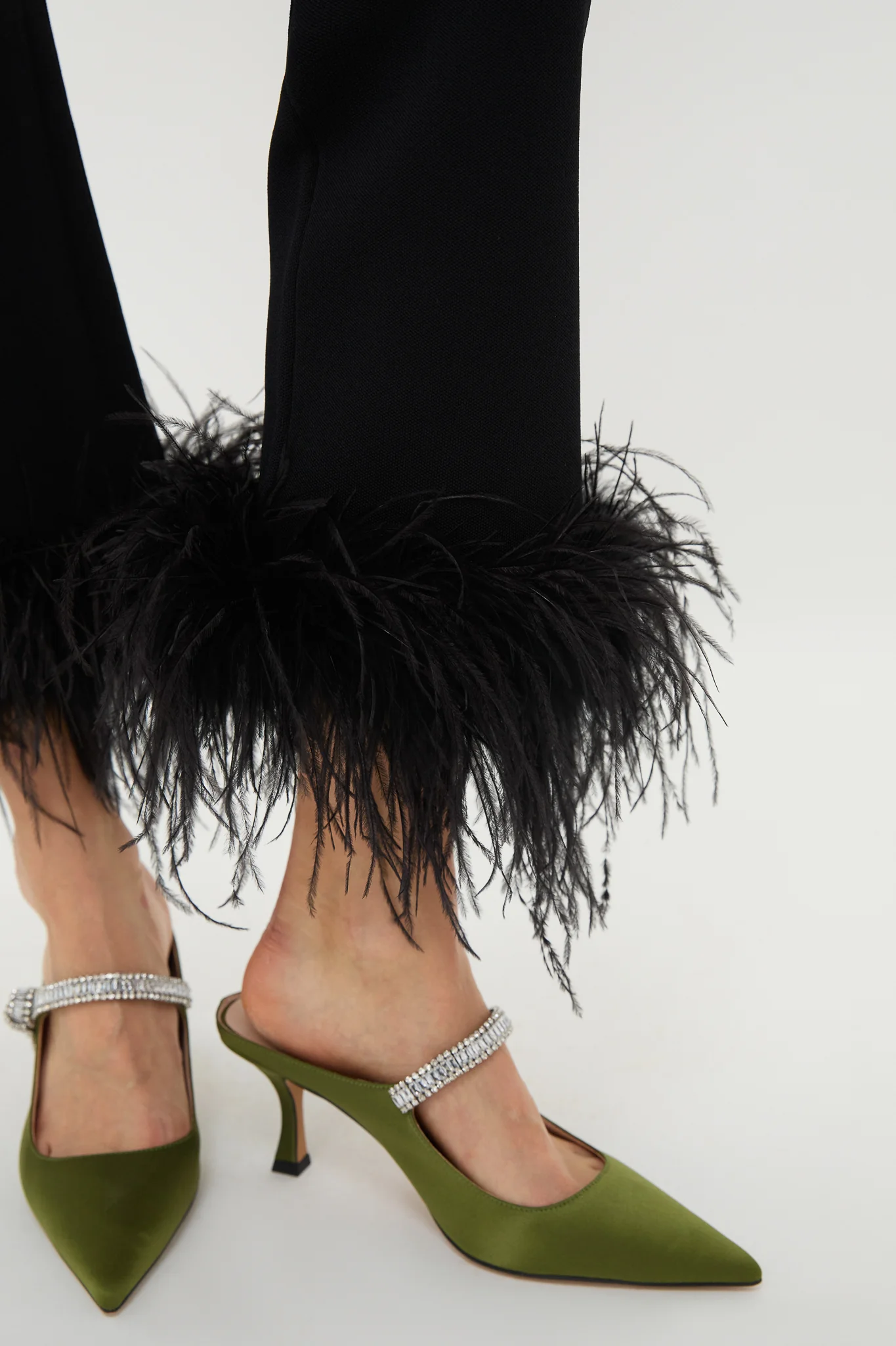 Black Feather Compression Knit Ashford Pants - Image 5
