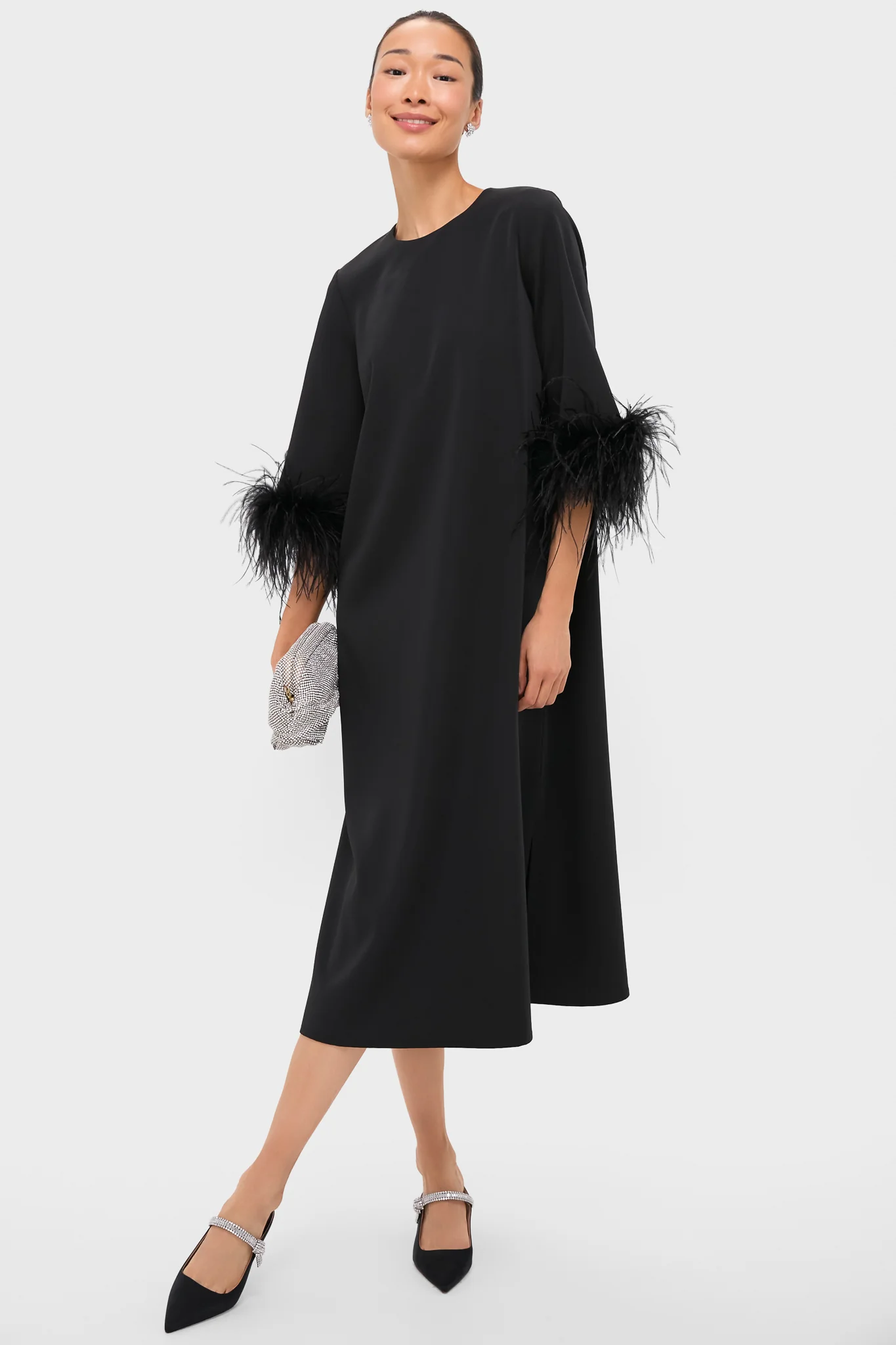 Black Feather Jamie Dress - Image 2