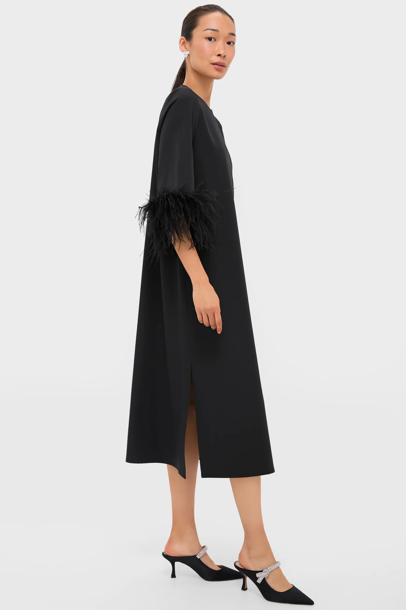 Black Feather Jamie Dress - Image 3