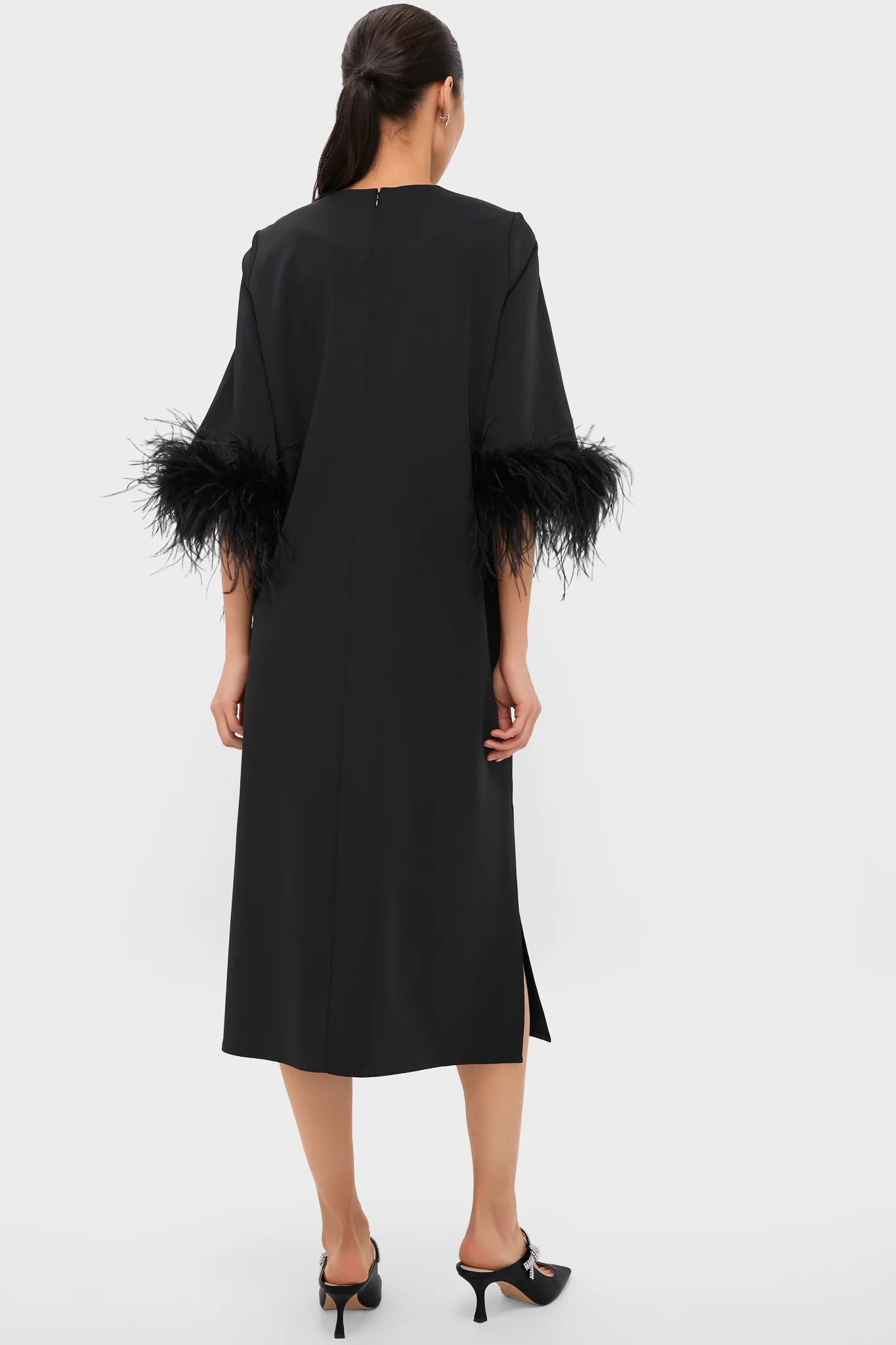 Black Feather Jamie Dress - Image 4