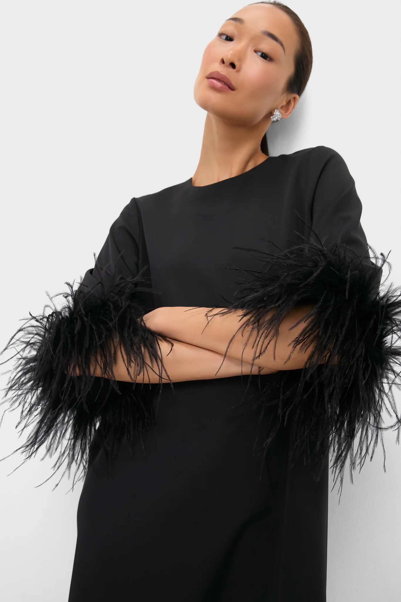 Black Feather Jamie Dress - Image 6
