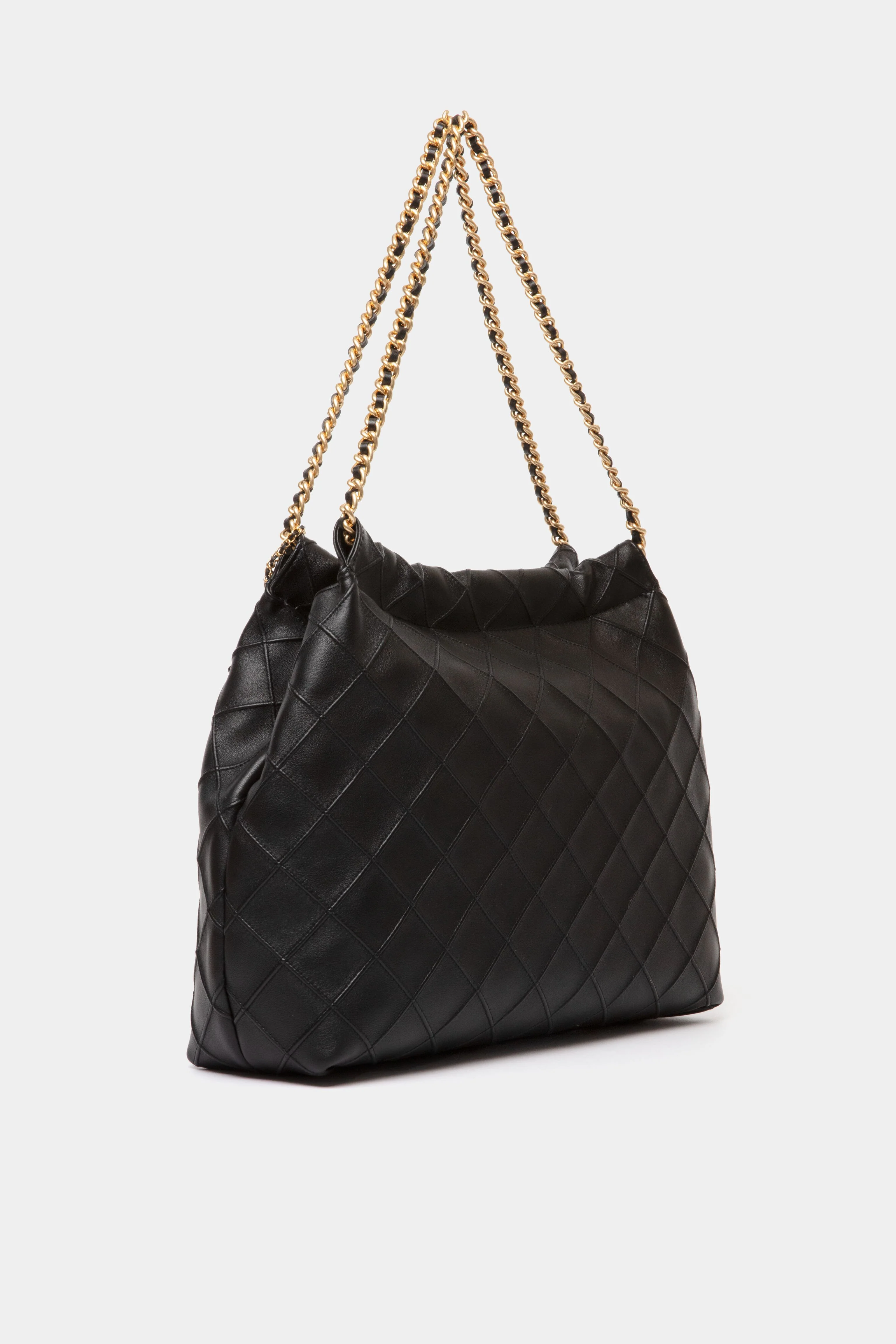 Black Fleming Soft Drawstring Hobo - Image 4