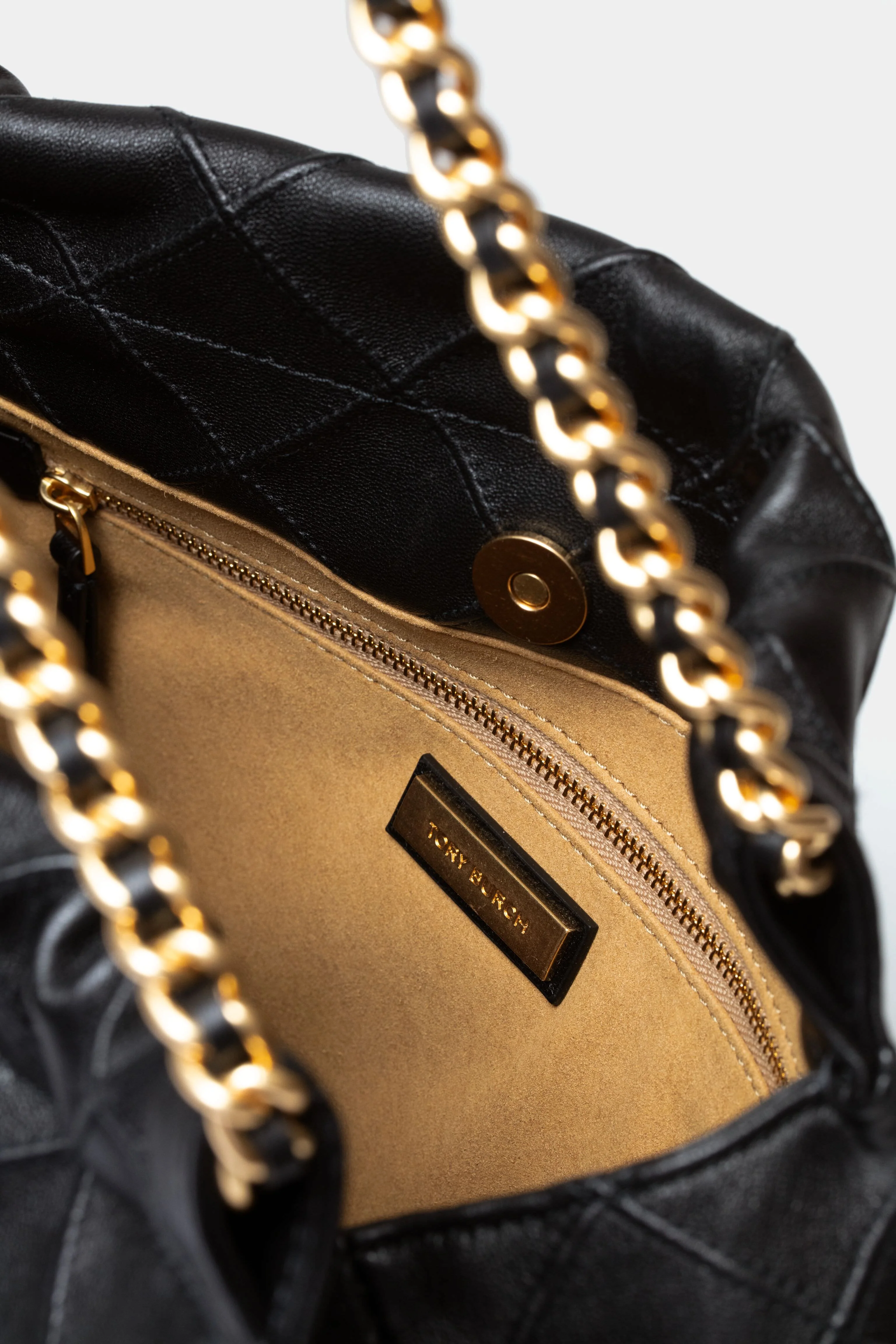 Black Fleming Soft Drawstring Hobo - Image 5