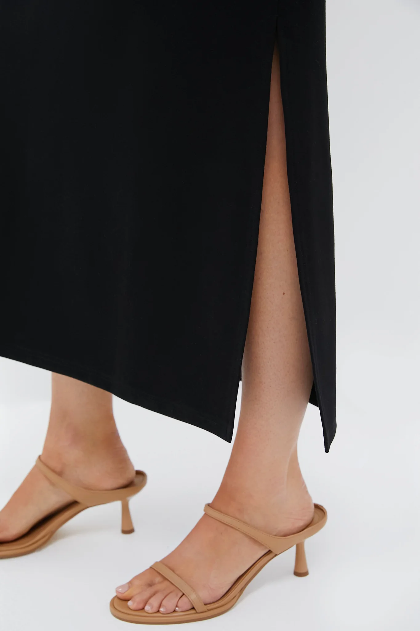 Black Flutter Sleeve Miko Dress - Image 6