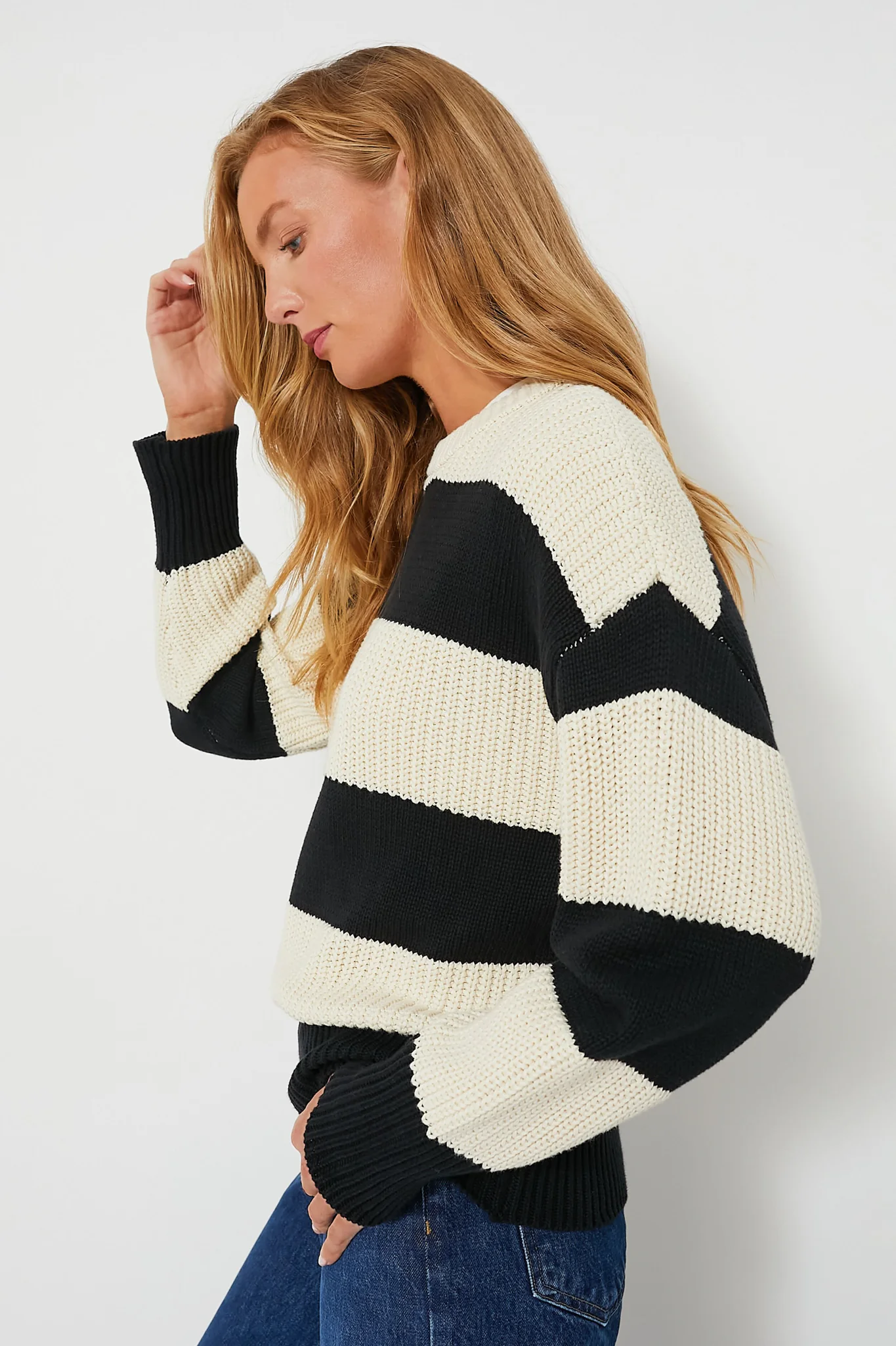 Black Fresca Stripe Sweater - Image 3