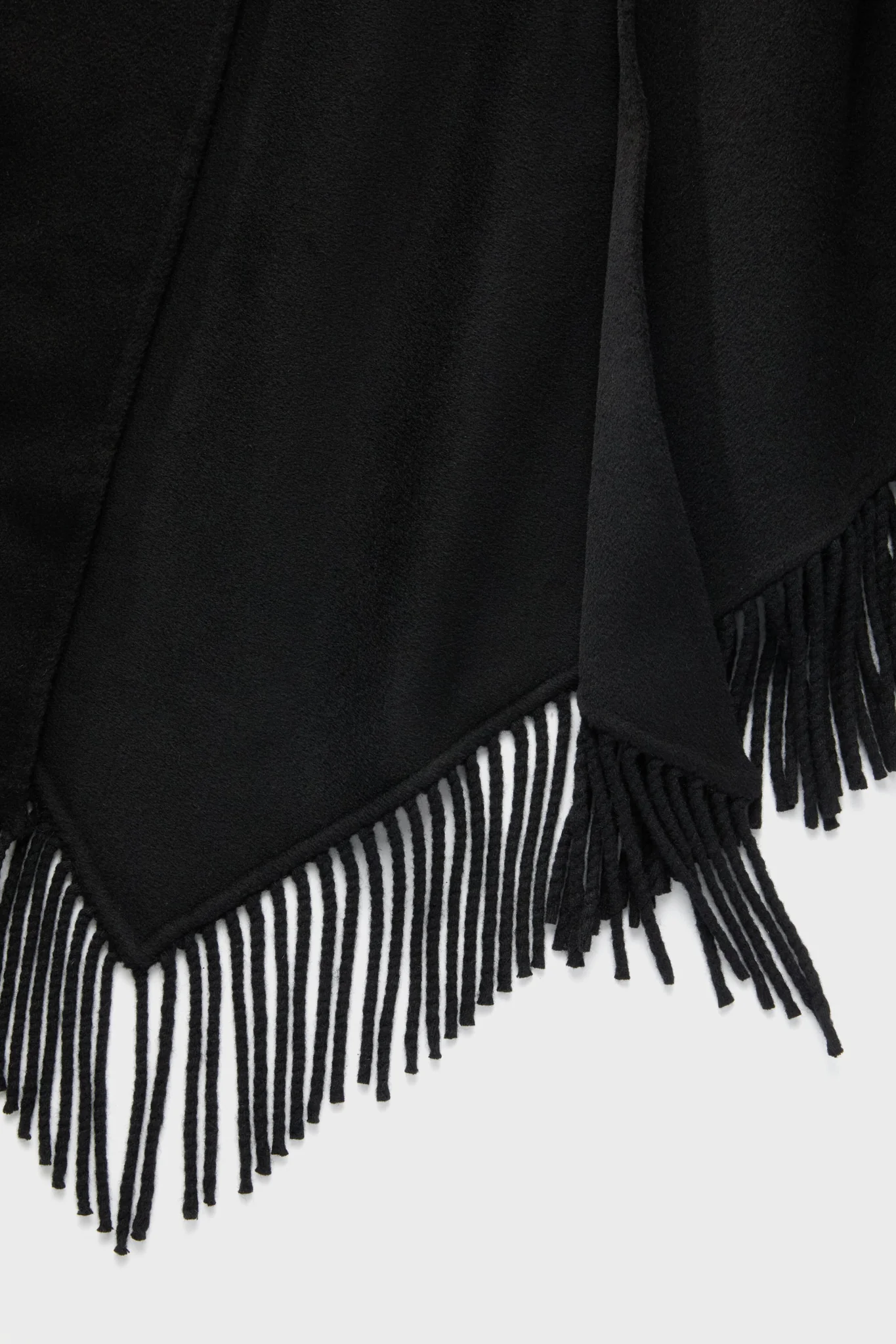 Black Fringe Wrap Scarf - Image 4