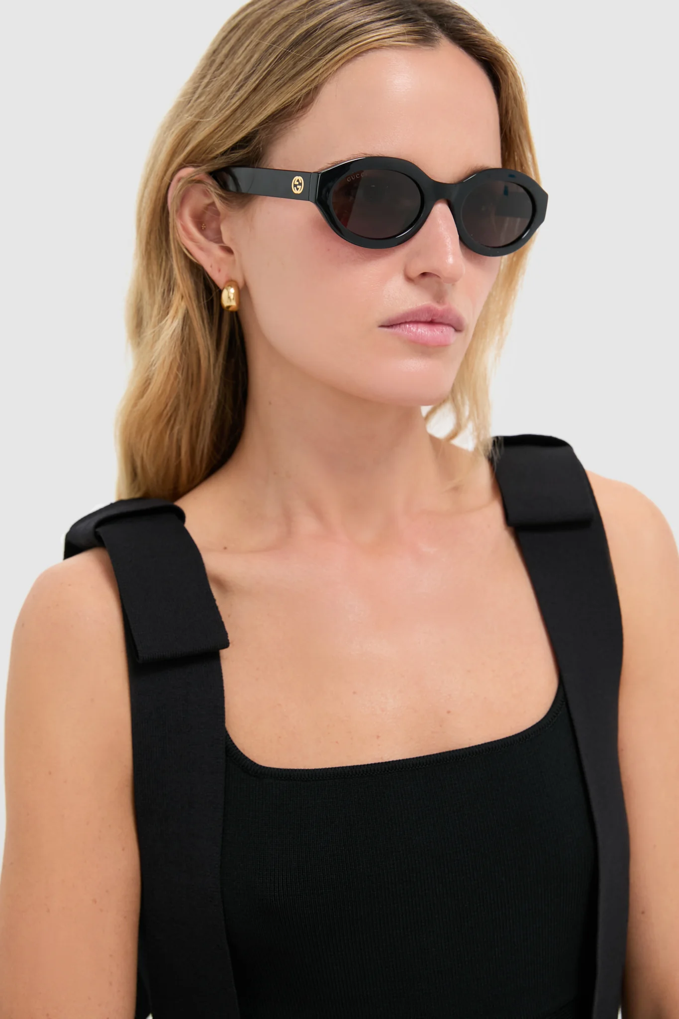 Black GG Logo Sunglasses - Image 2