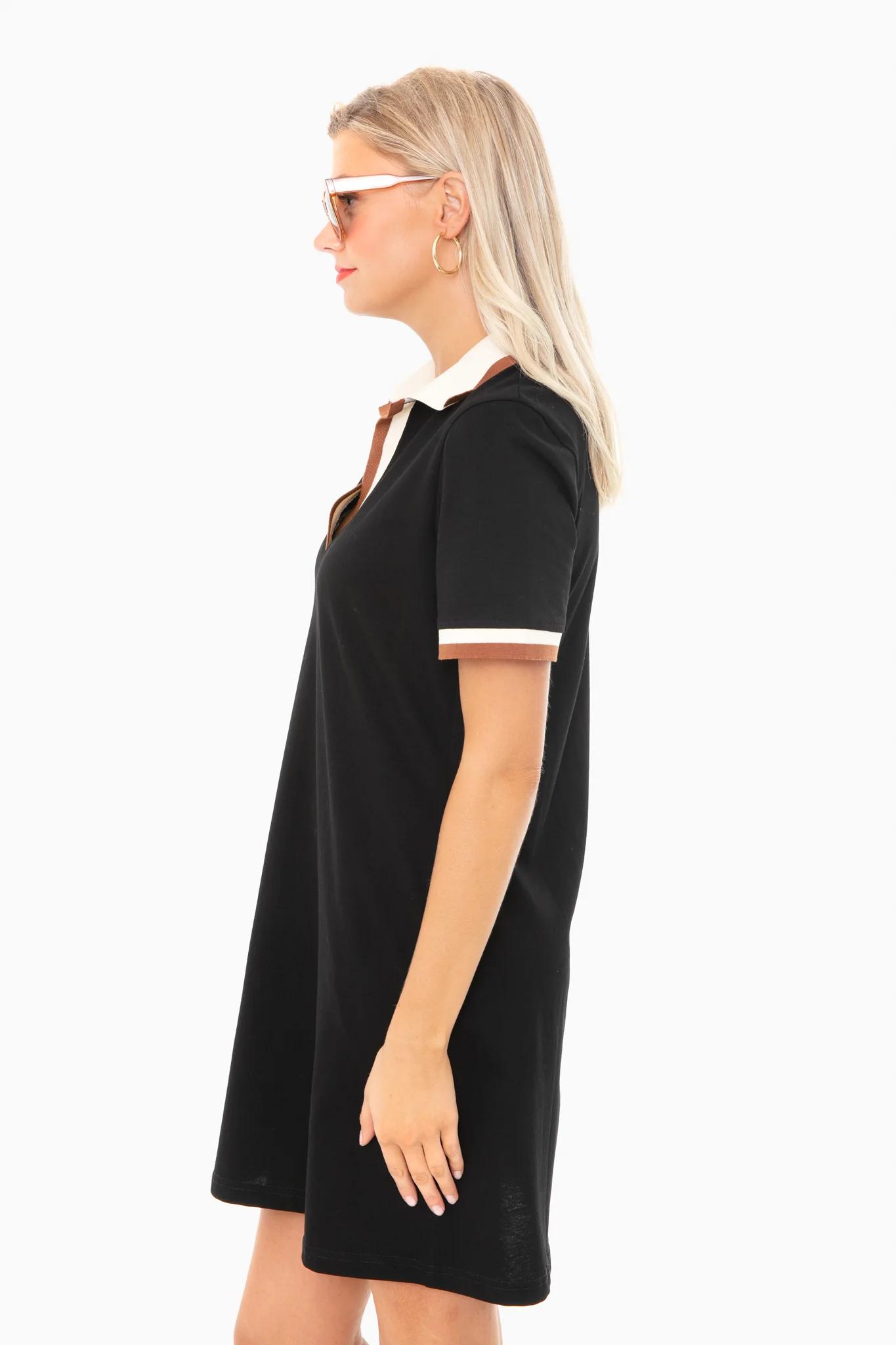 OLD Black Hutton Polo Dress - Image 3