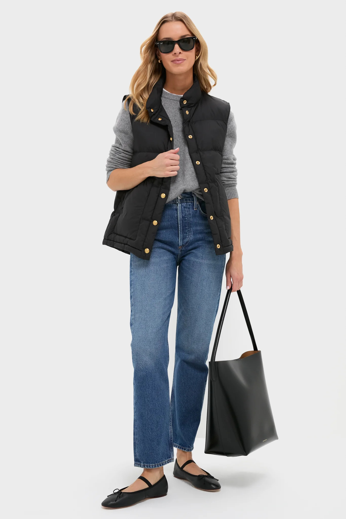 Black Inez Puffer Vest - Image 2