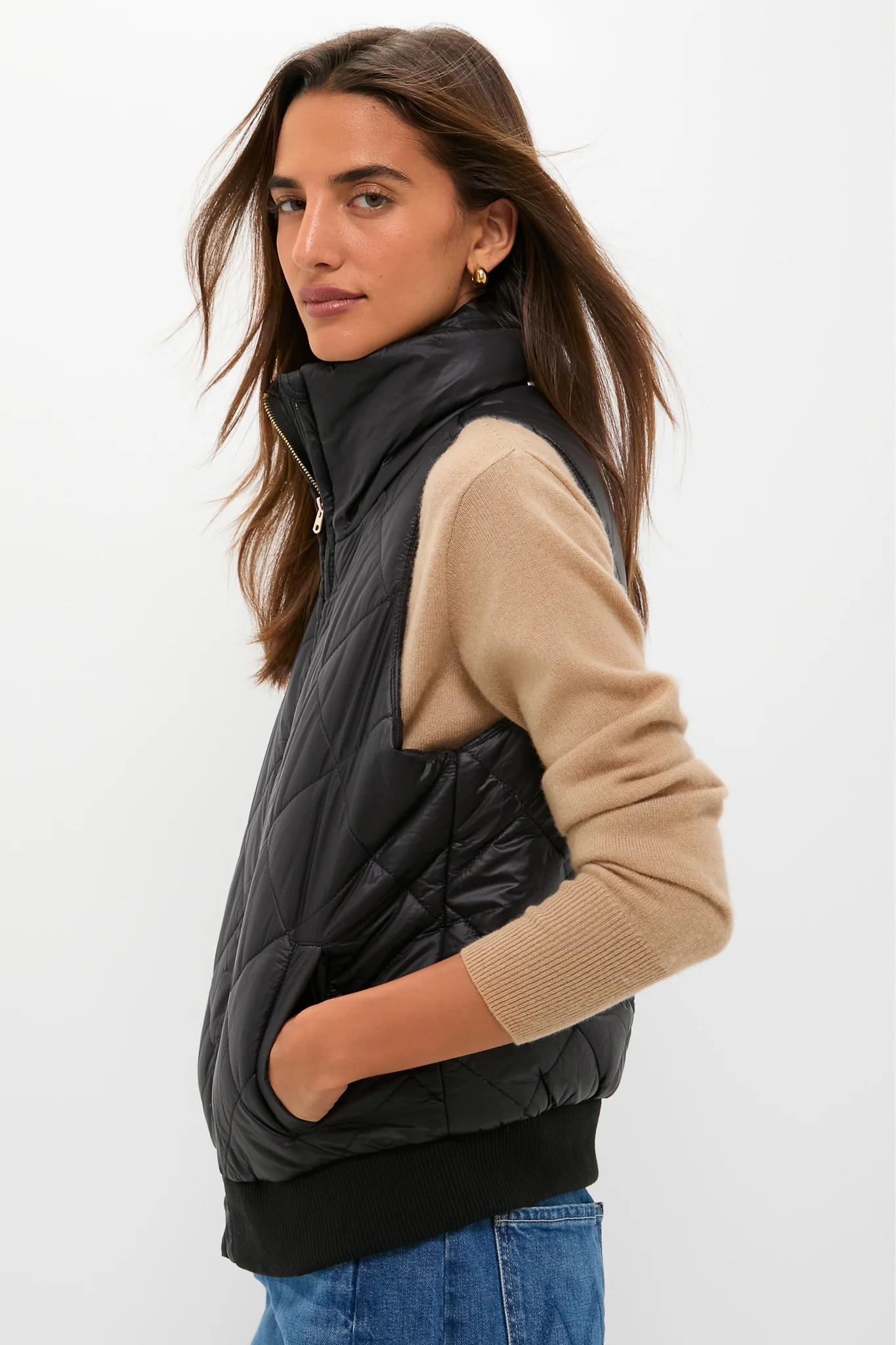 Black Jackson Quilted Vest - Image 3