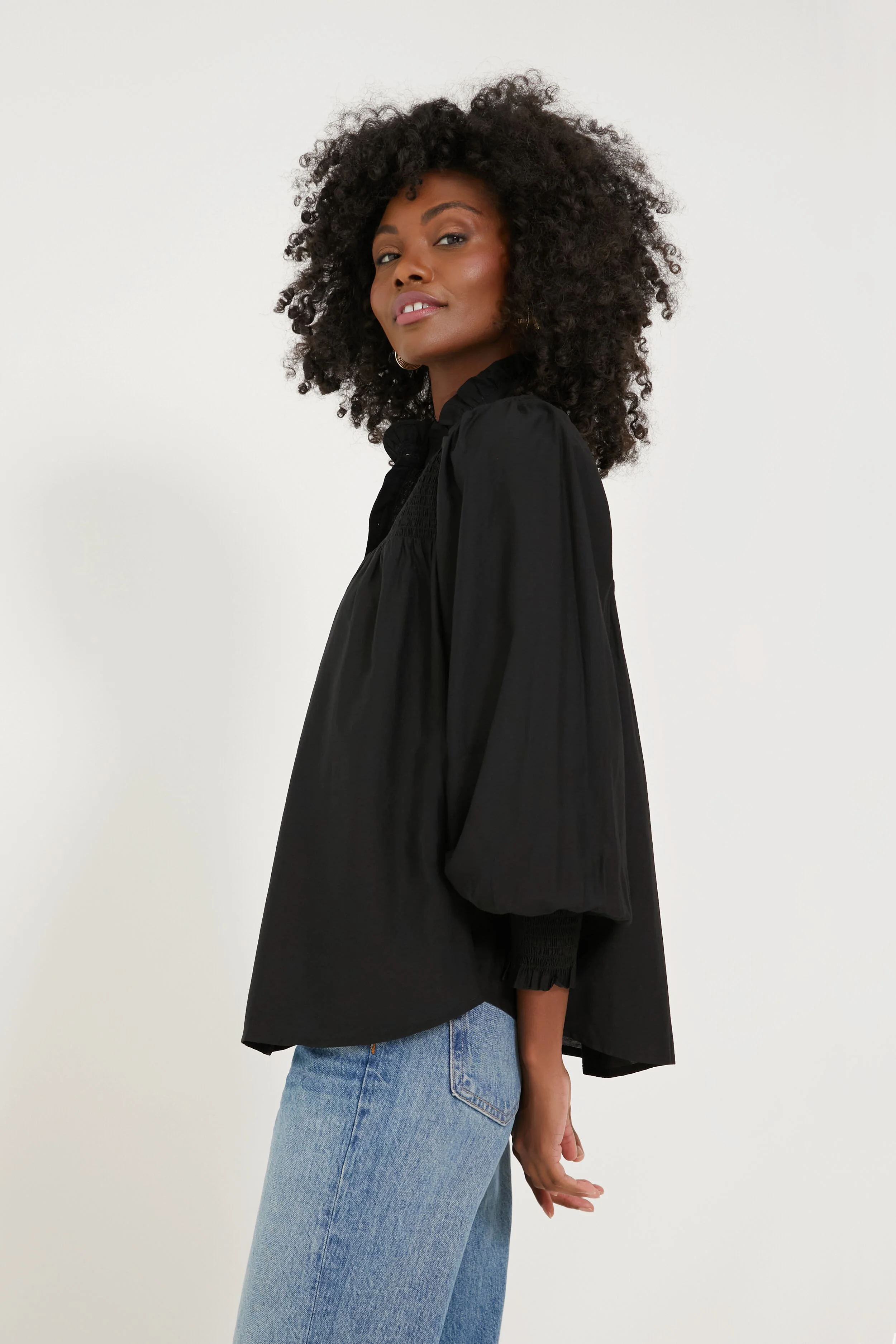 Black Jaia Smocked Blouse - Image 3