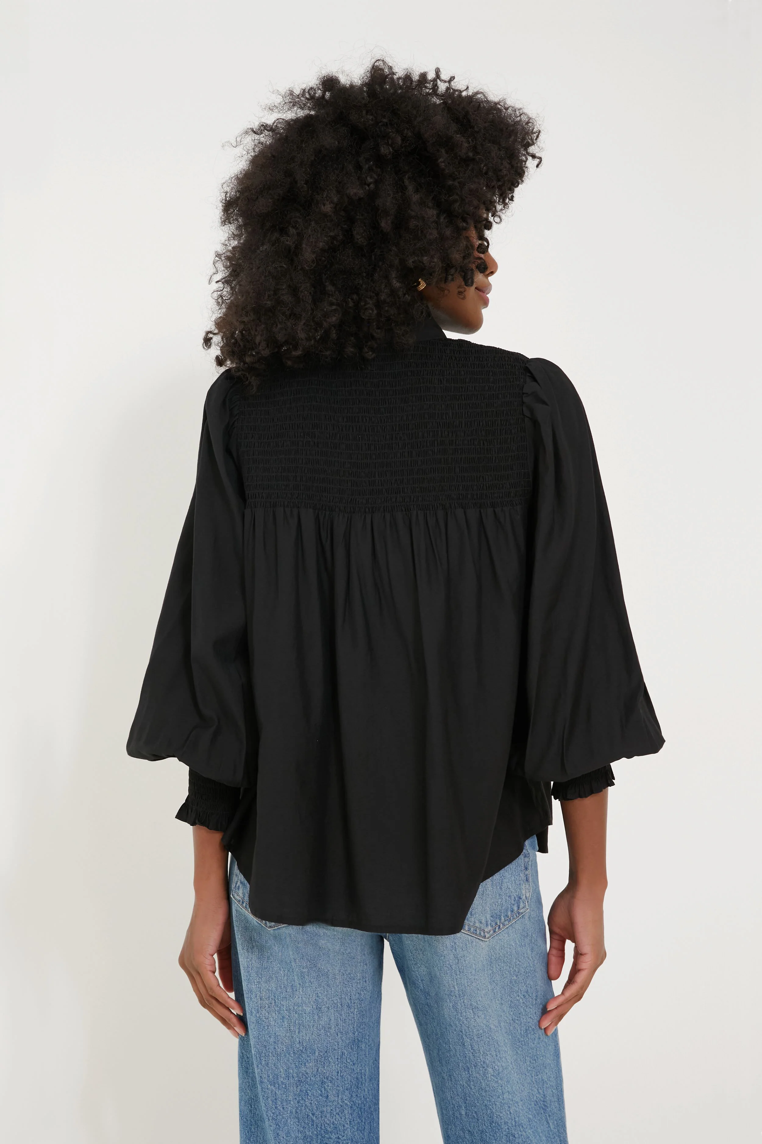 Black Jaia Smocked Blouse - Image 4