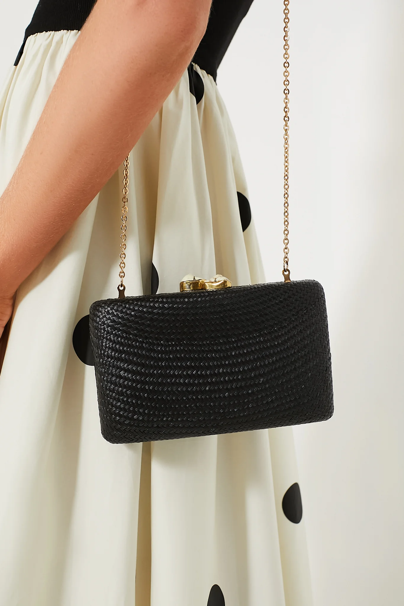 Black Jen Clutch with White Stones - Image 2