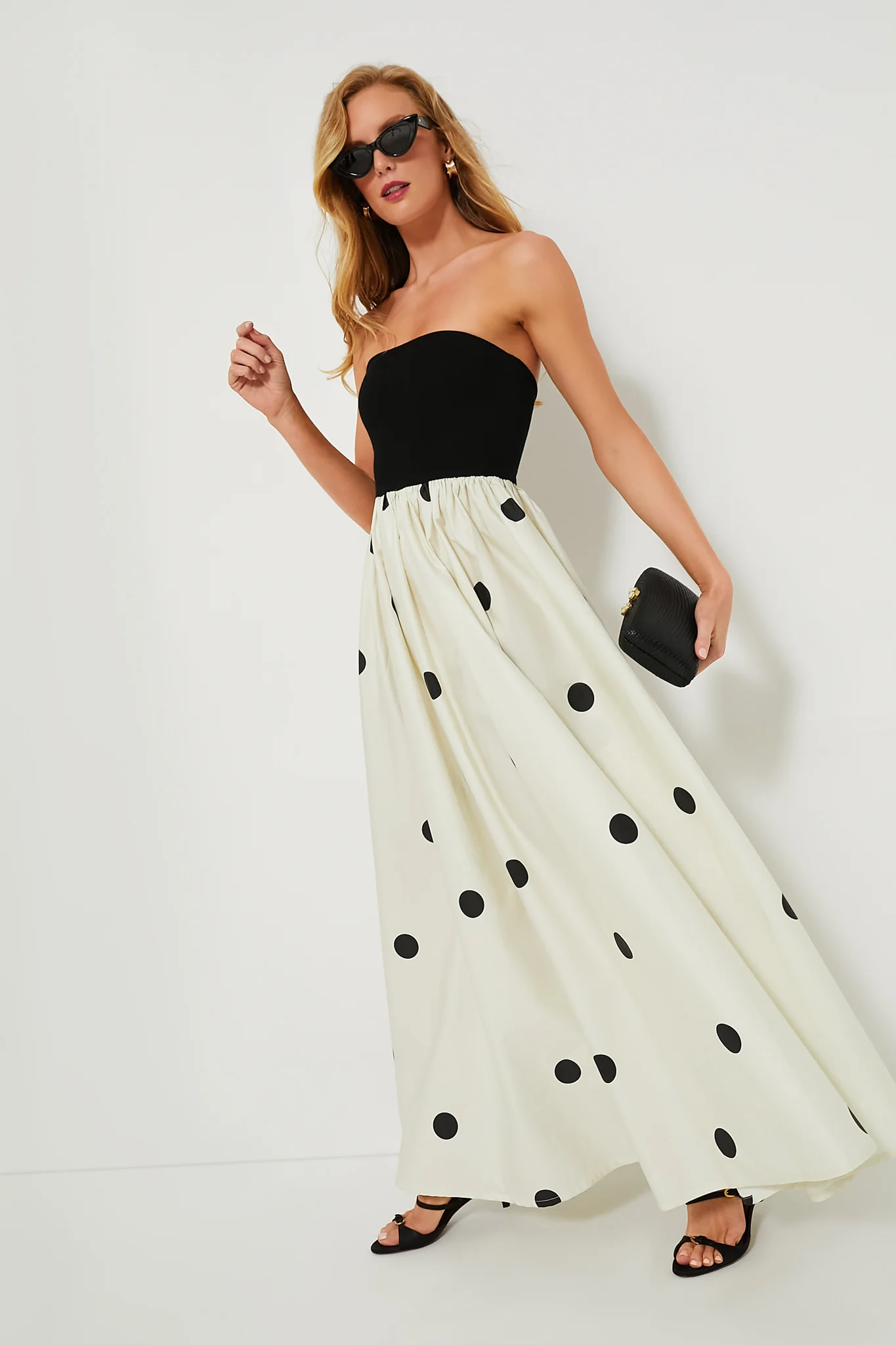 Black Jen Clutch with White Stones - Image 3