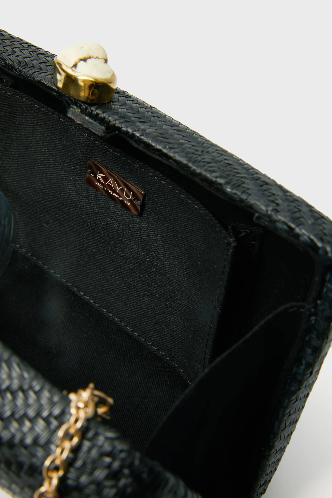 Black Jen Clutch with White Stones - Image 6