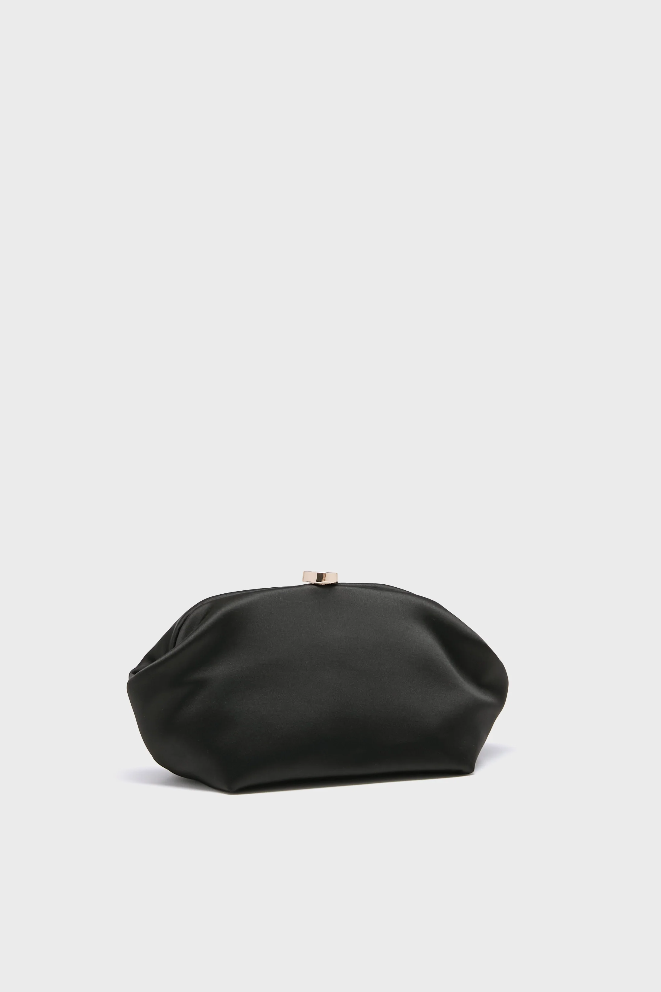Black Karina Satin Clutch - Image 6