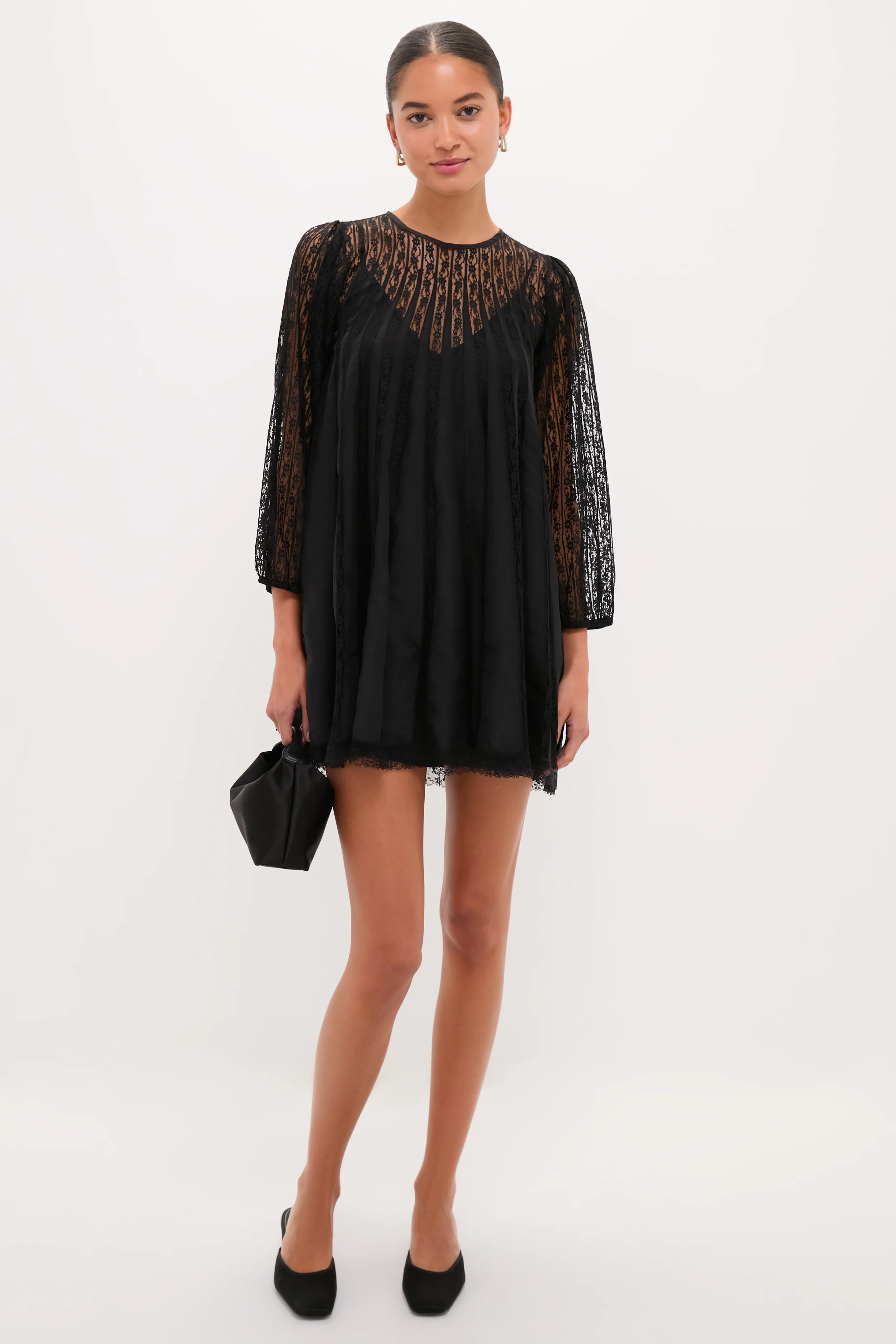 Black Keepsake Lace Shift Dress - Image 2