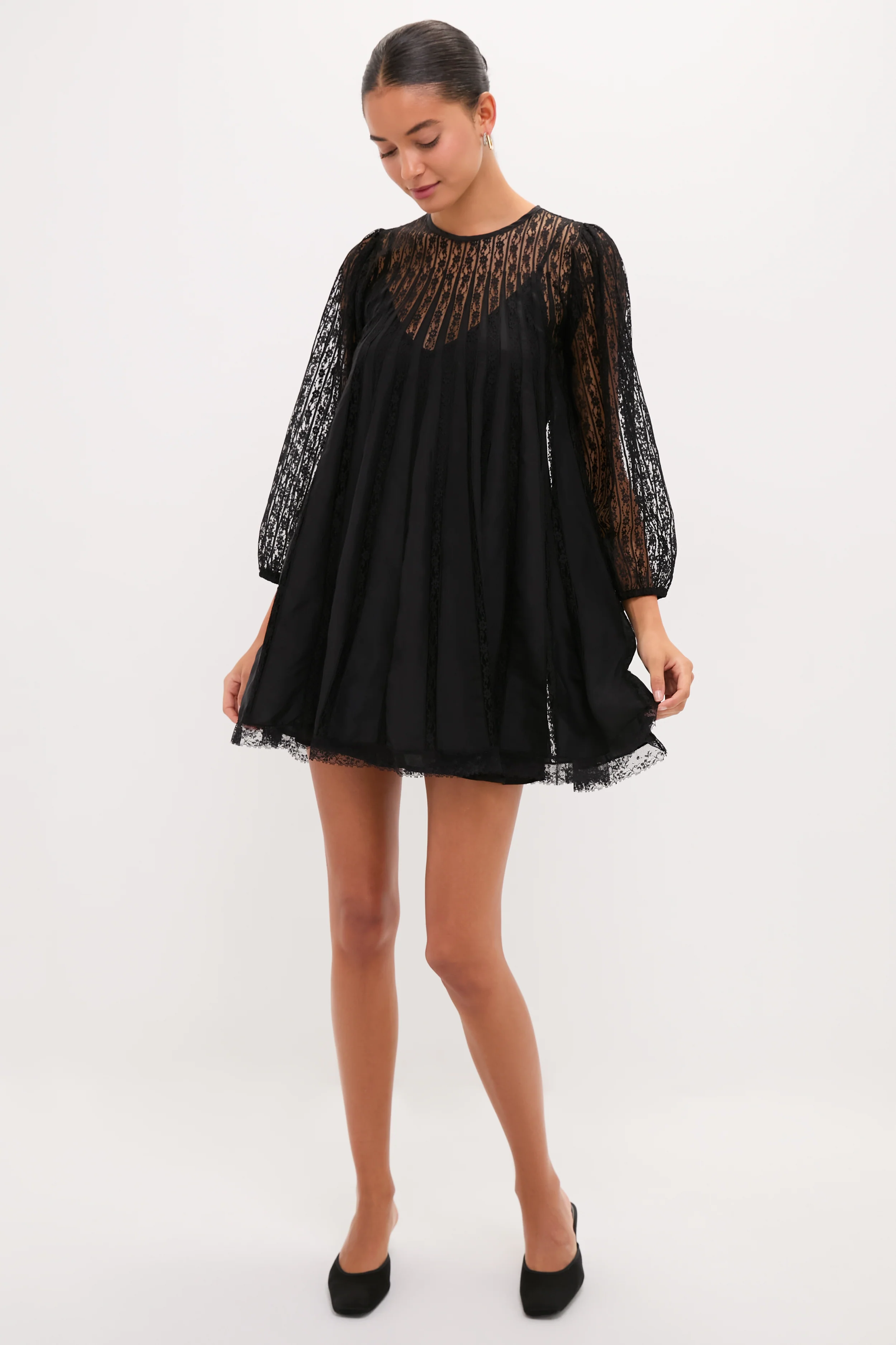 Black Keepsake Lace Shift Dress - Image 6