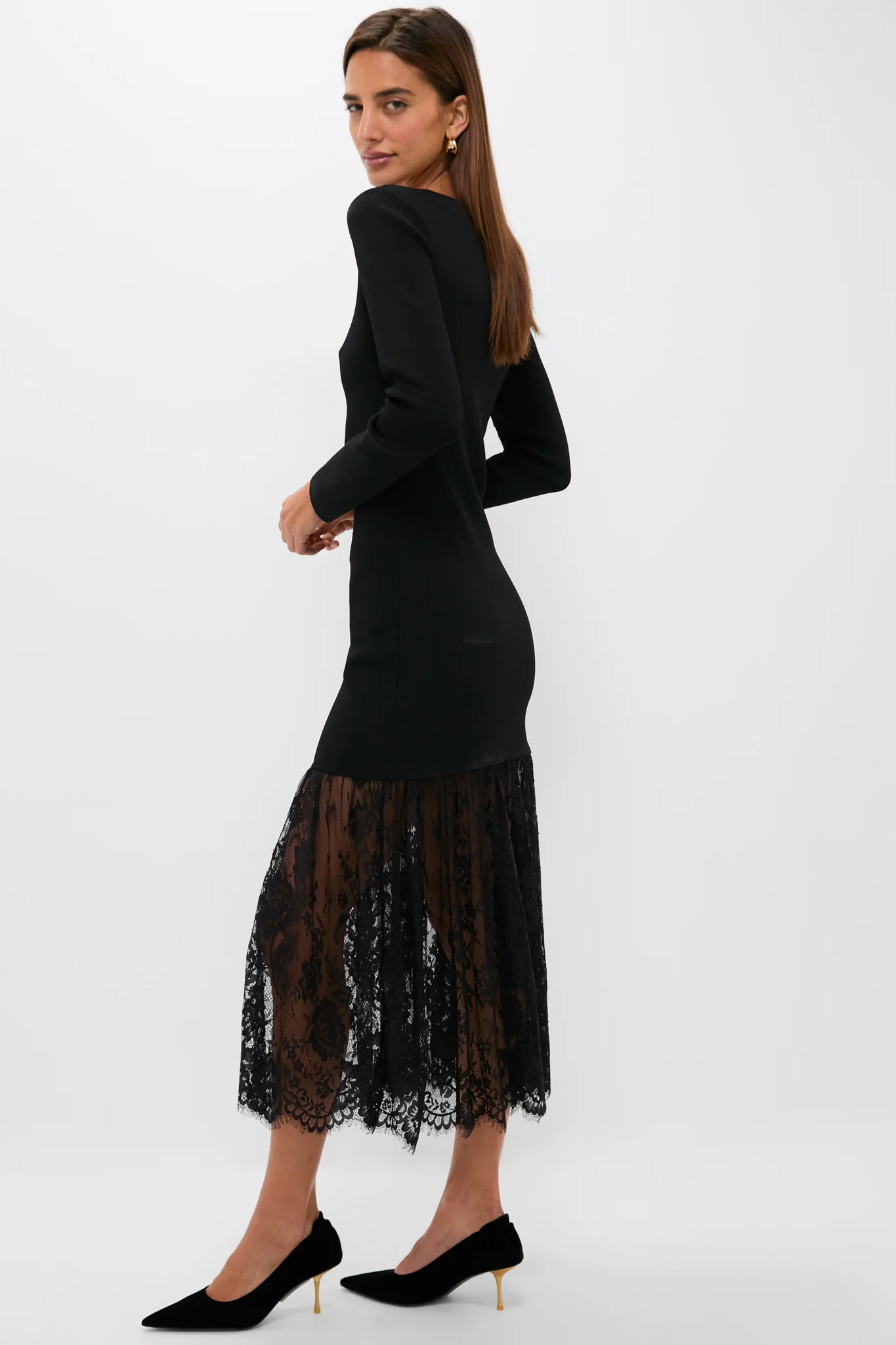 Black Knit Giavanna Maxi Dress - Image 3
