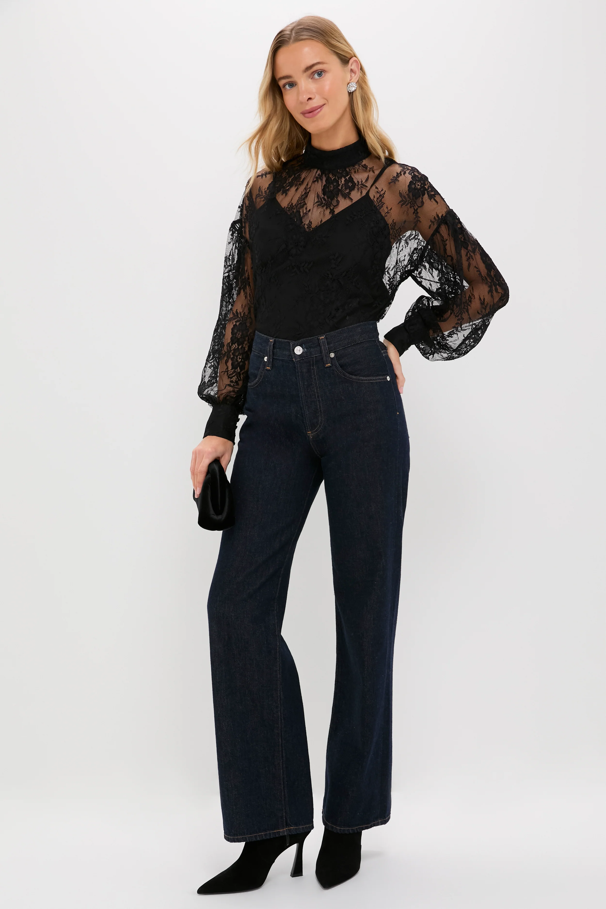 Black Lace Adele Blouse - Image 3