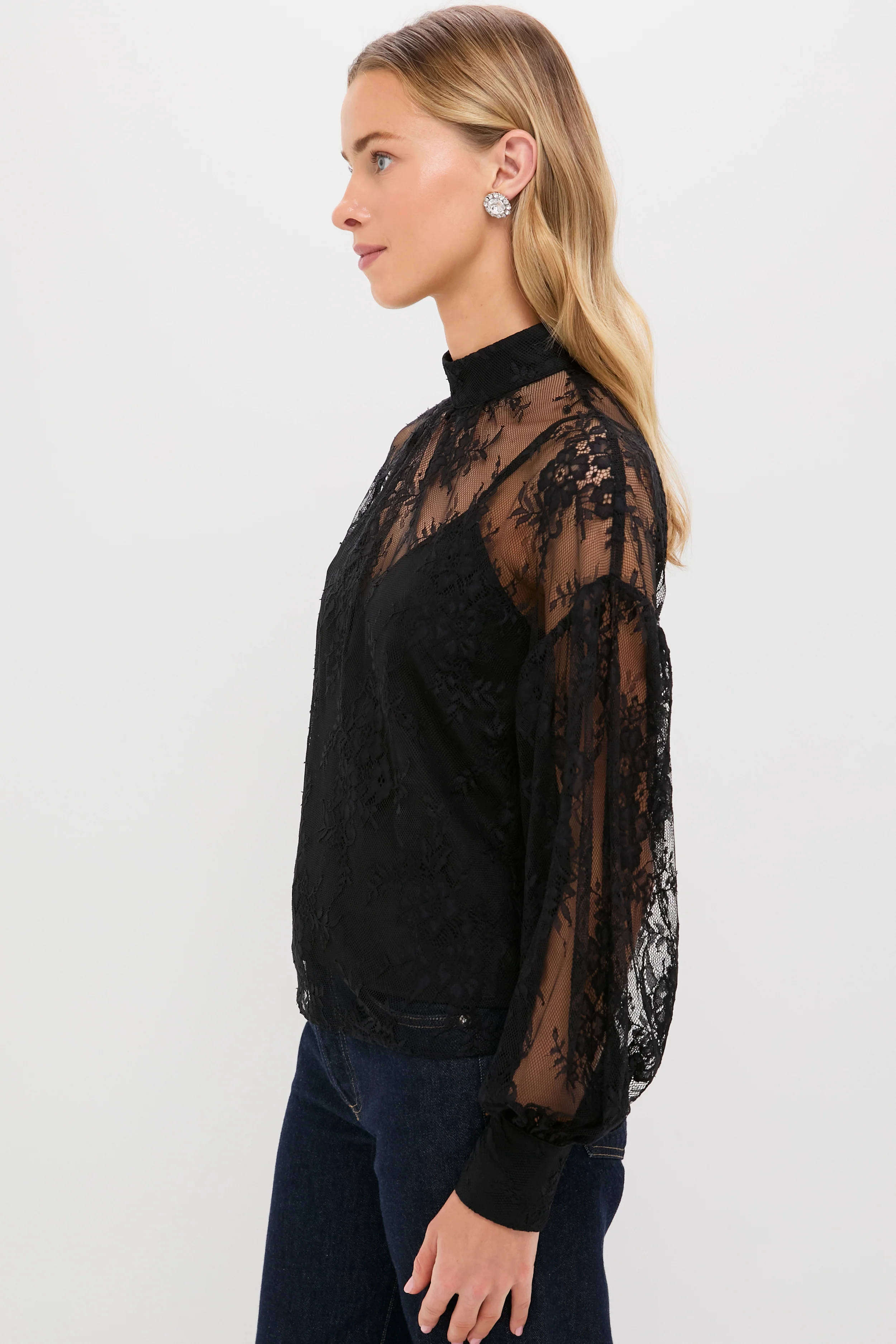 Black Lace Adele Blouse - Image 4