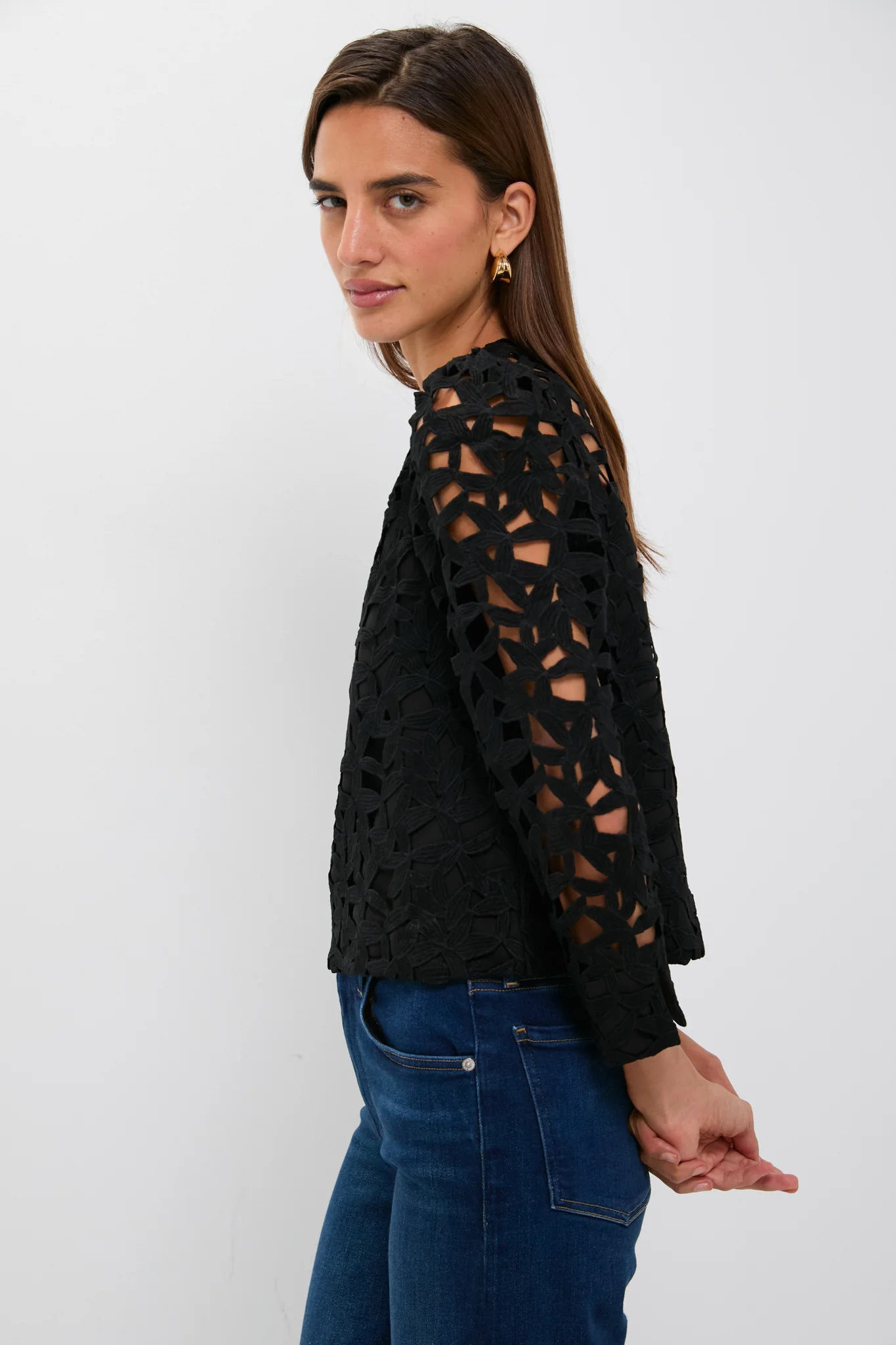 Black Lace Elodie Blouse - Image 4