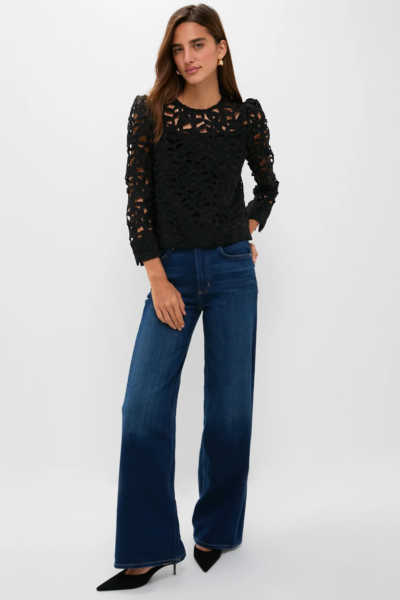 Black Lace Elodie Blouse - Image 5