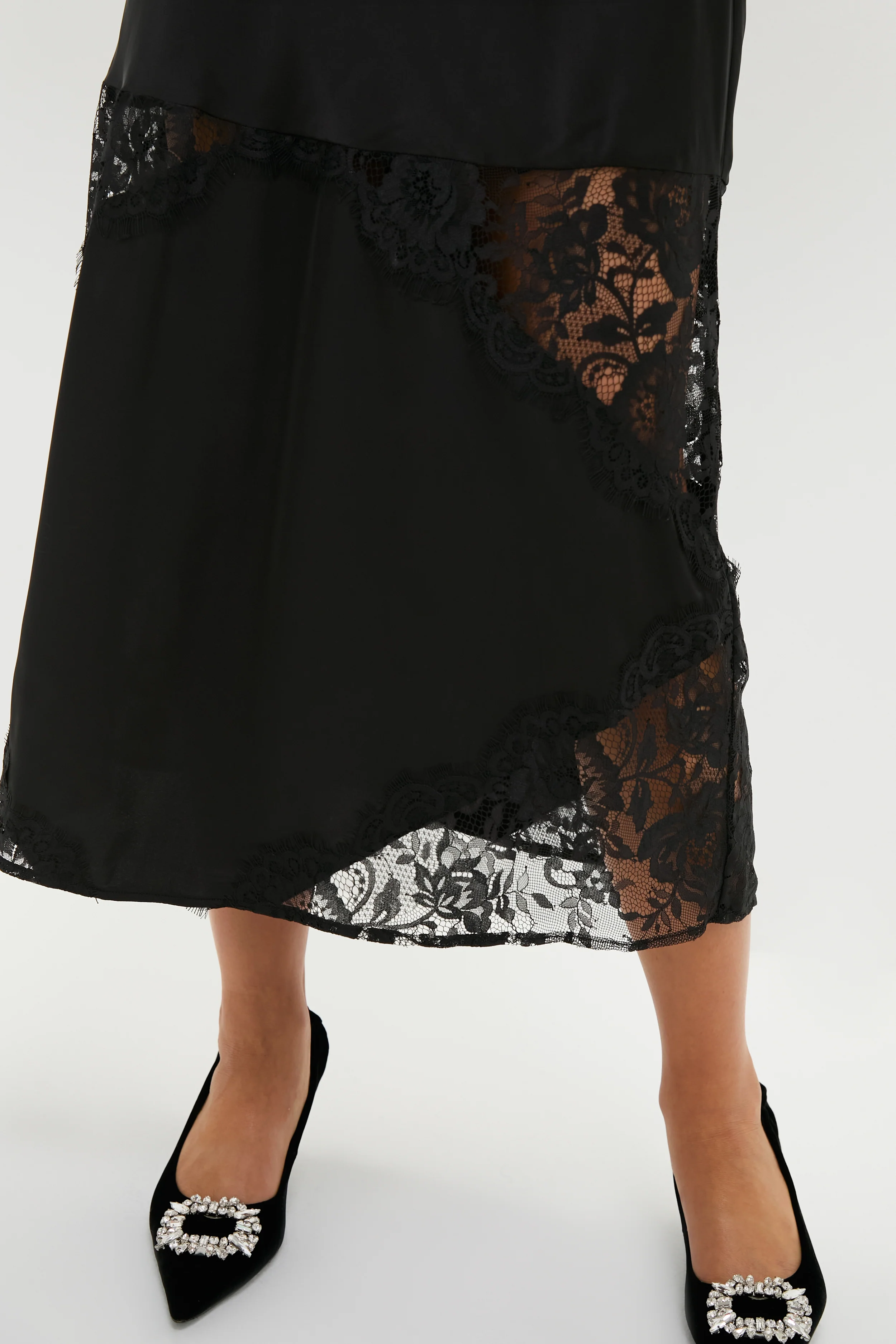 Black Lace Pierpont Midi Dress - Image 2