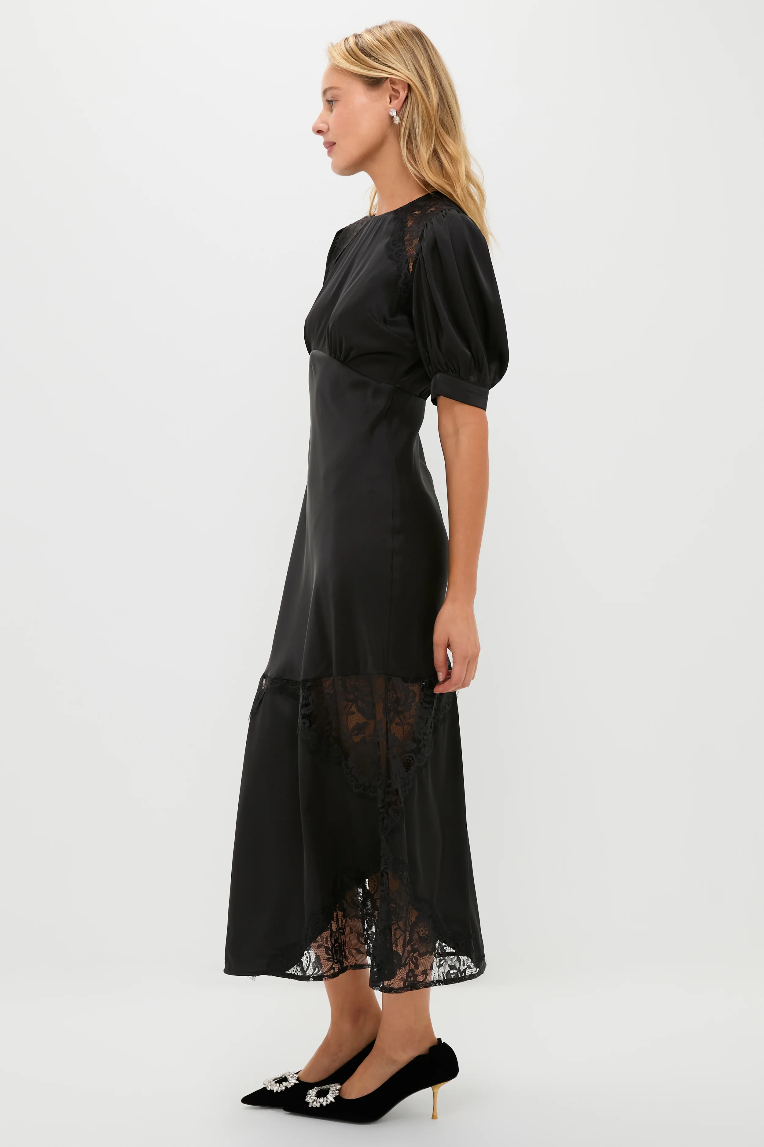 Black Lace Pierpont Midi Dress - Image 3