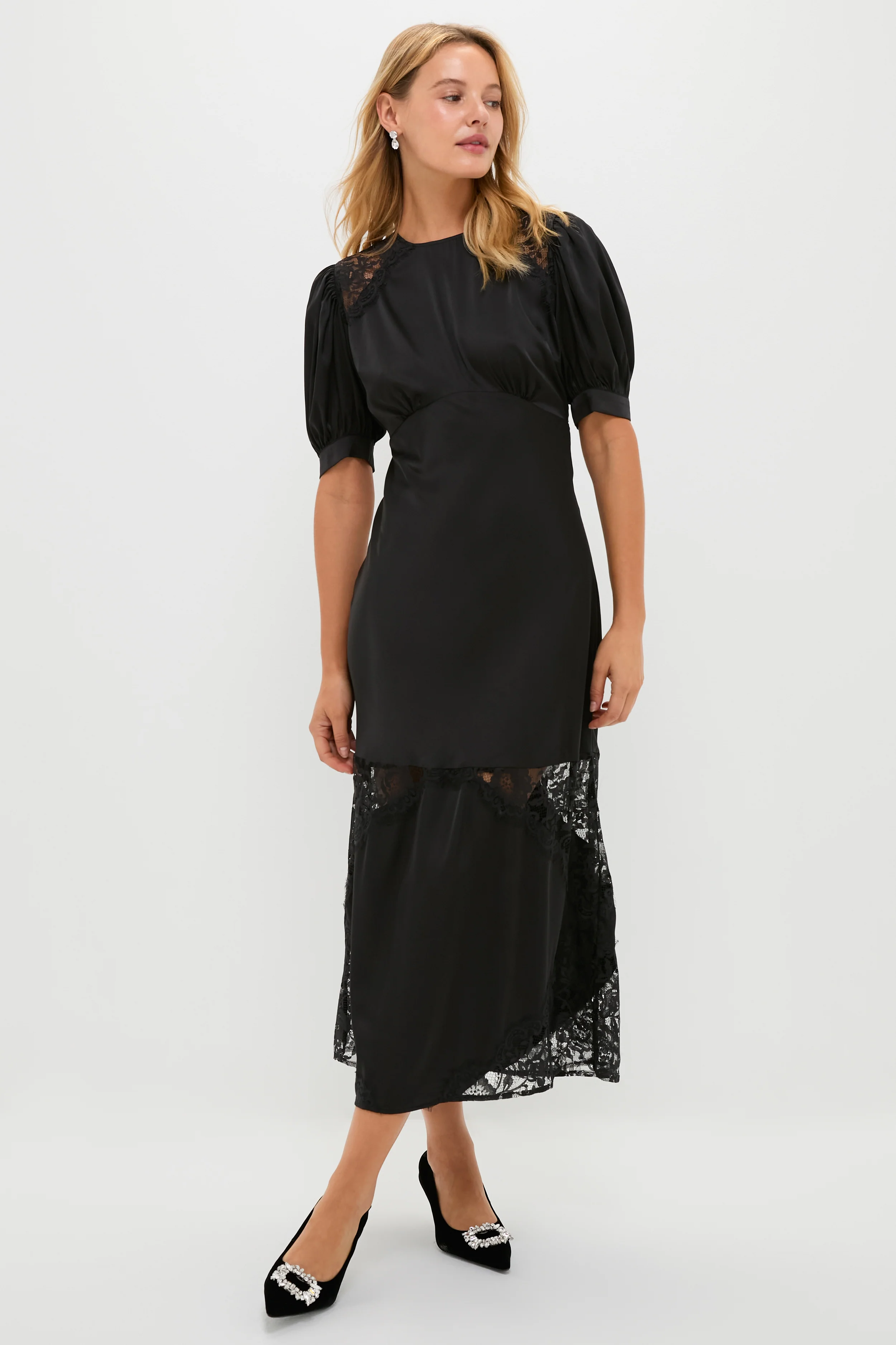 Black Lace Pierpont Midi Dress - Image 5