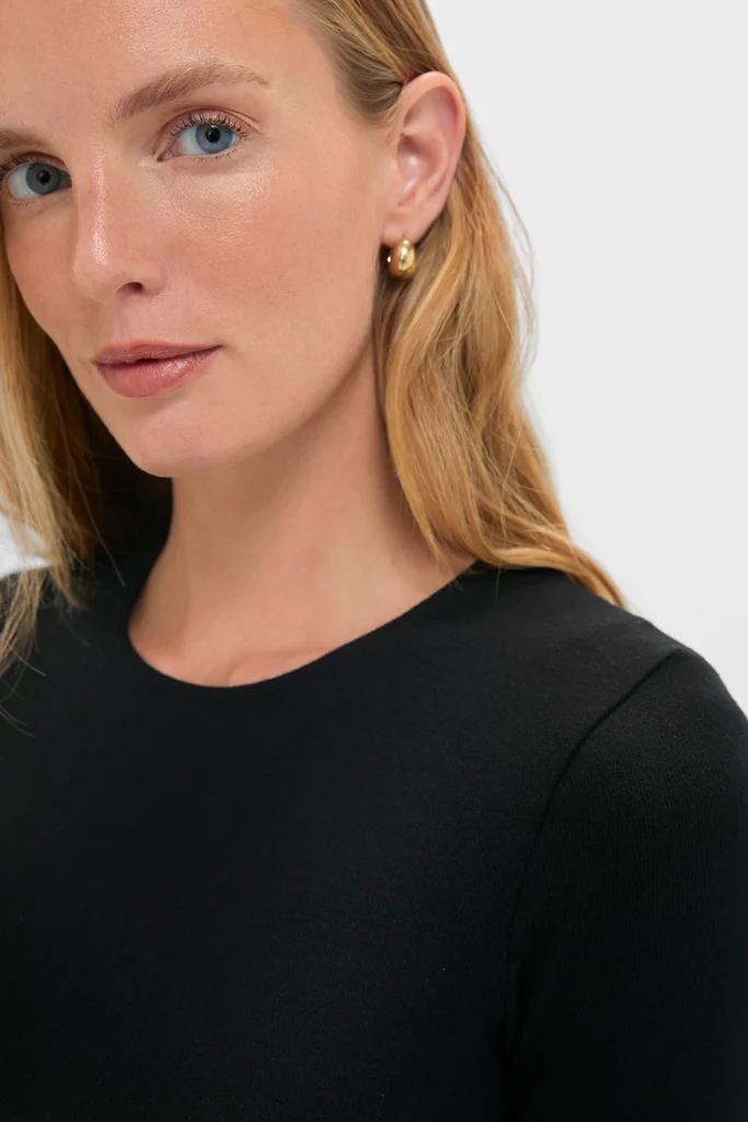 Black Lauren Mid Sleeve Tee - Image 5