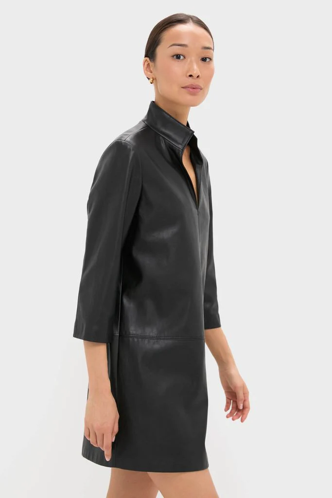 Black Leather Clifton Dress - Image 3