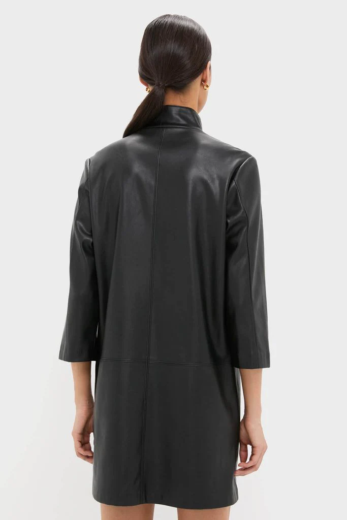 Black Leather Clifton Dress - Image 4