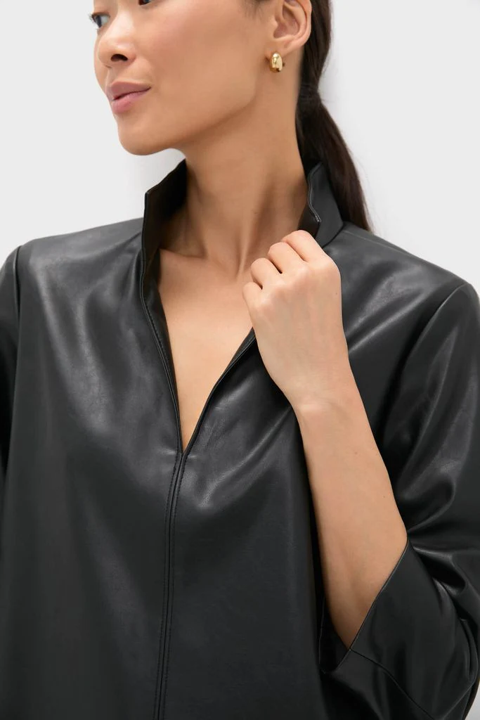 Black Leather Clifton Dress - Image 5