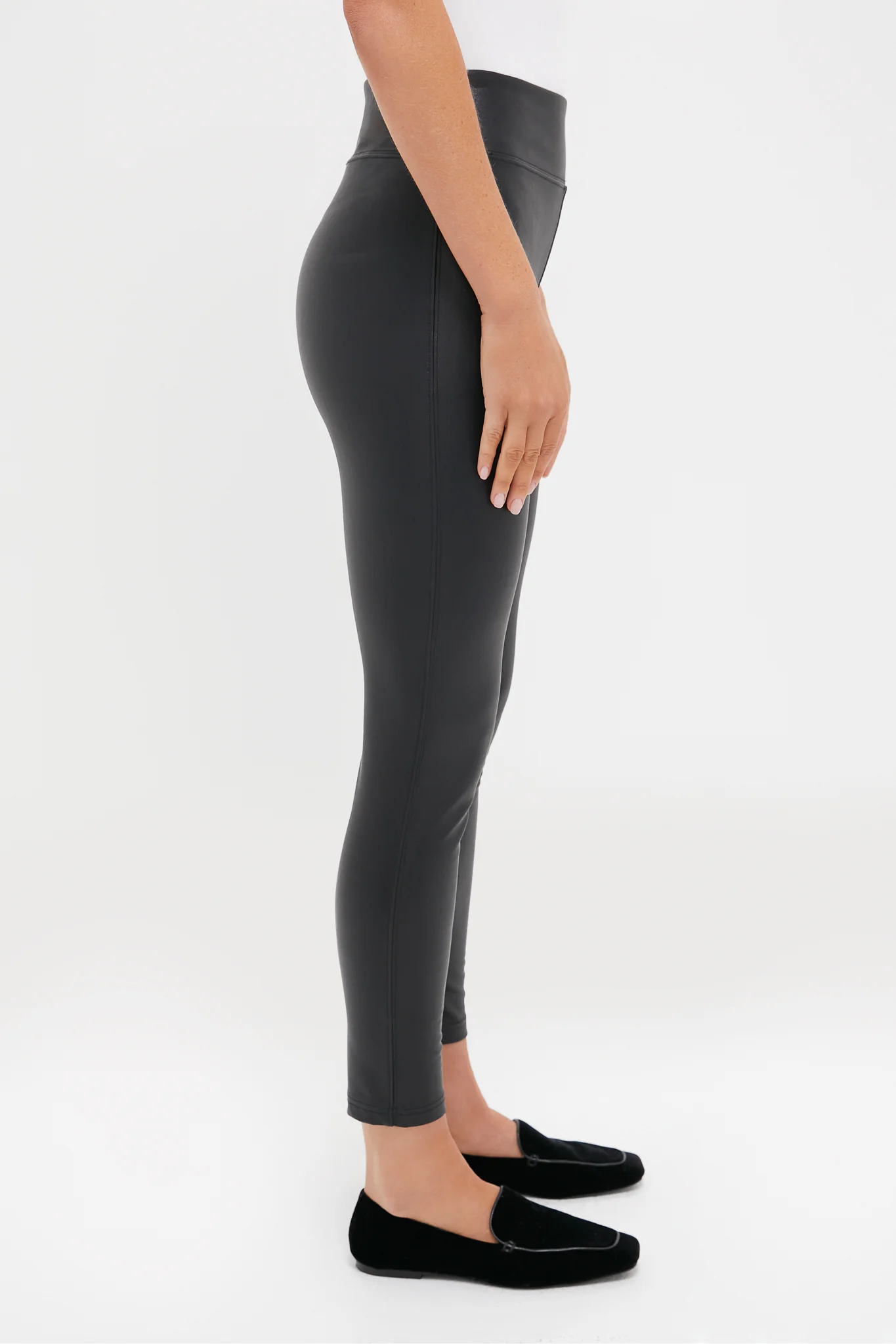 Black Leather Leggings - Image 3