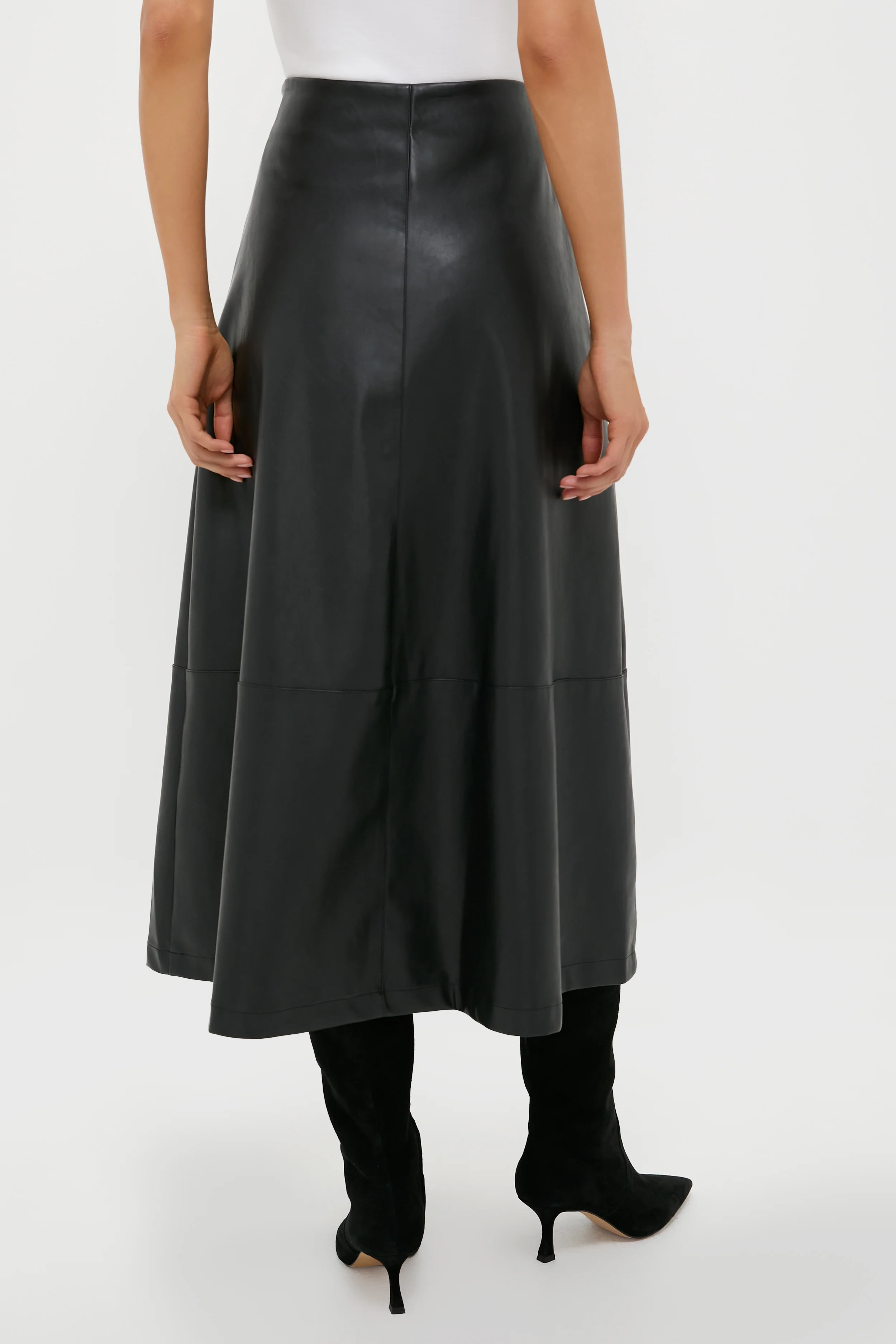 Black Leather Veronica Maxi Skirt - Image 4
